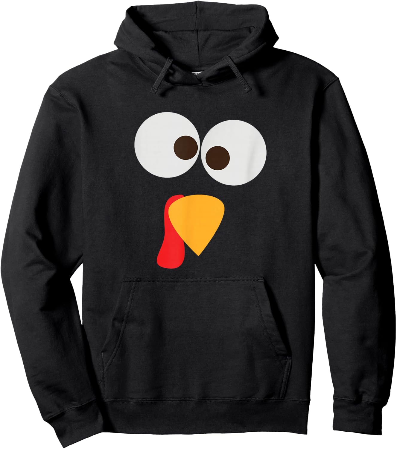 Thanksgiving Matching Family Pajama Turkey Face Hoodie - Hoodie | Black