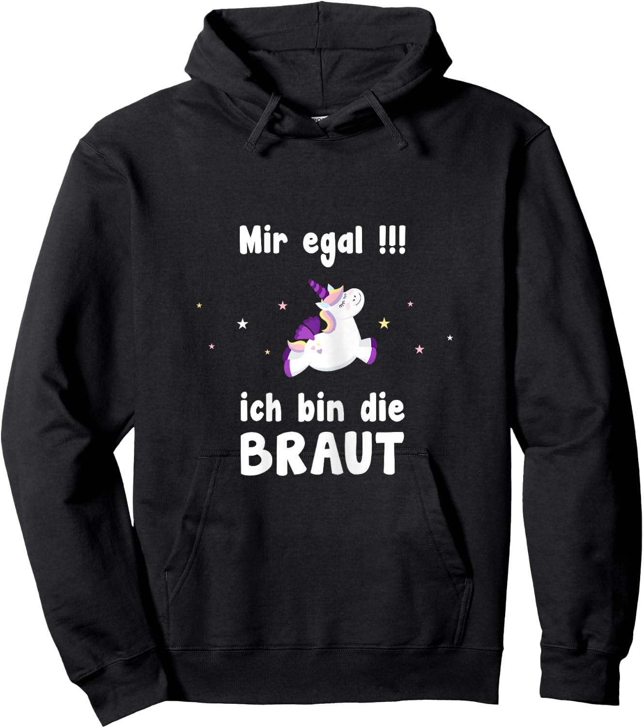 Women's Mir Eegal Ich Bin Die Braut Hen Party , black Hoodie - Hoodie | Black