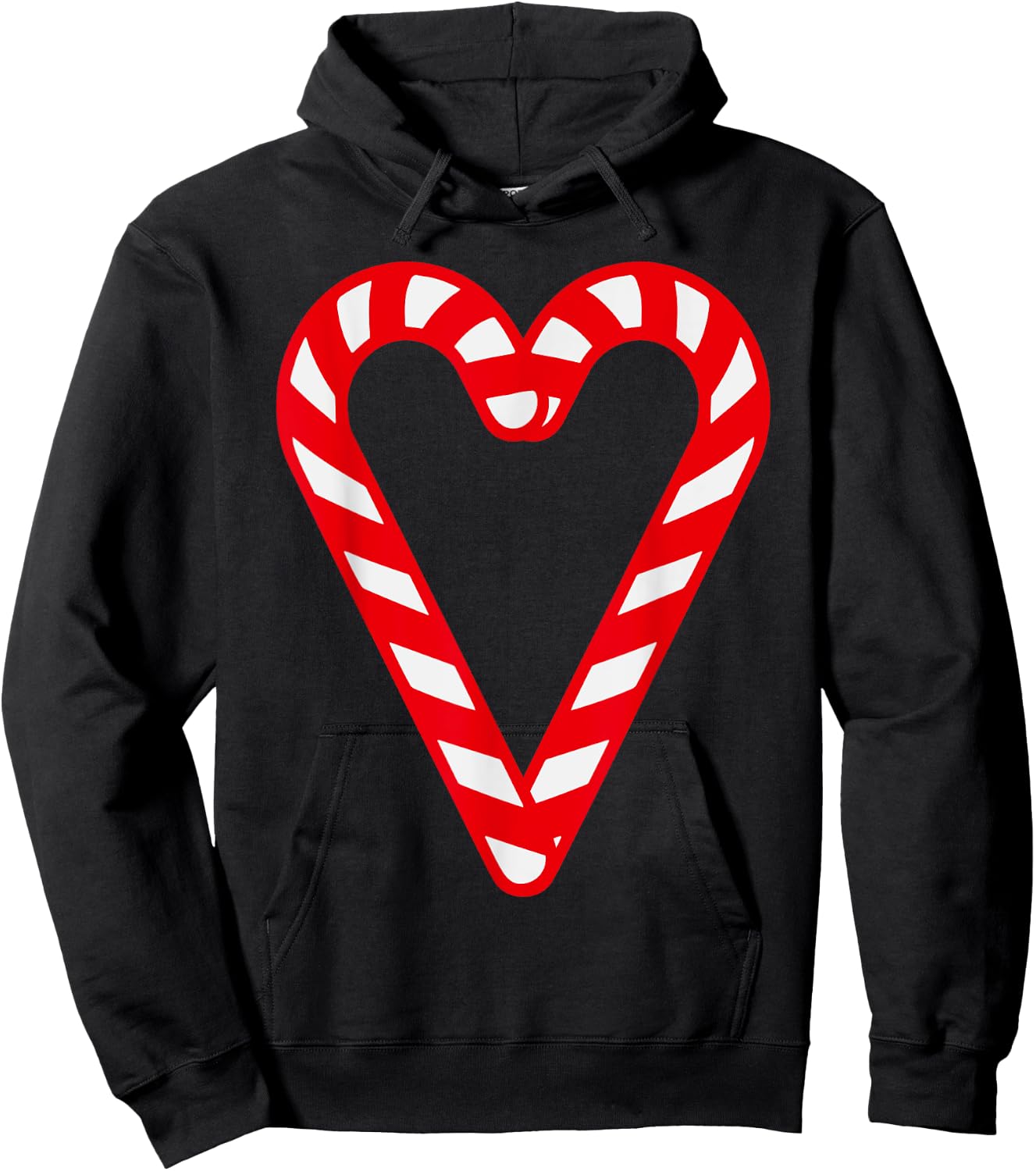 Candy Cane Merry and Bright Red and White Candy Costume Hoodie - Hoodie | Black