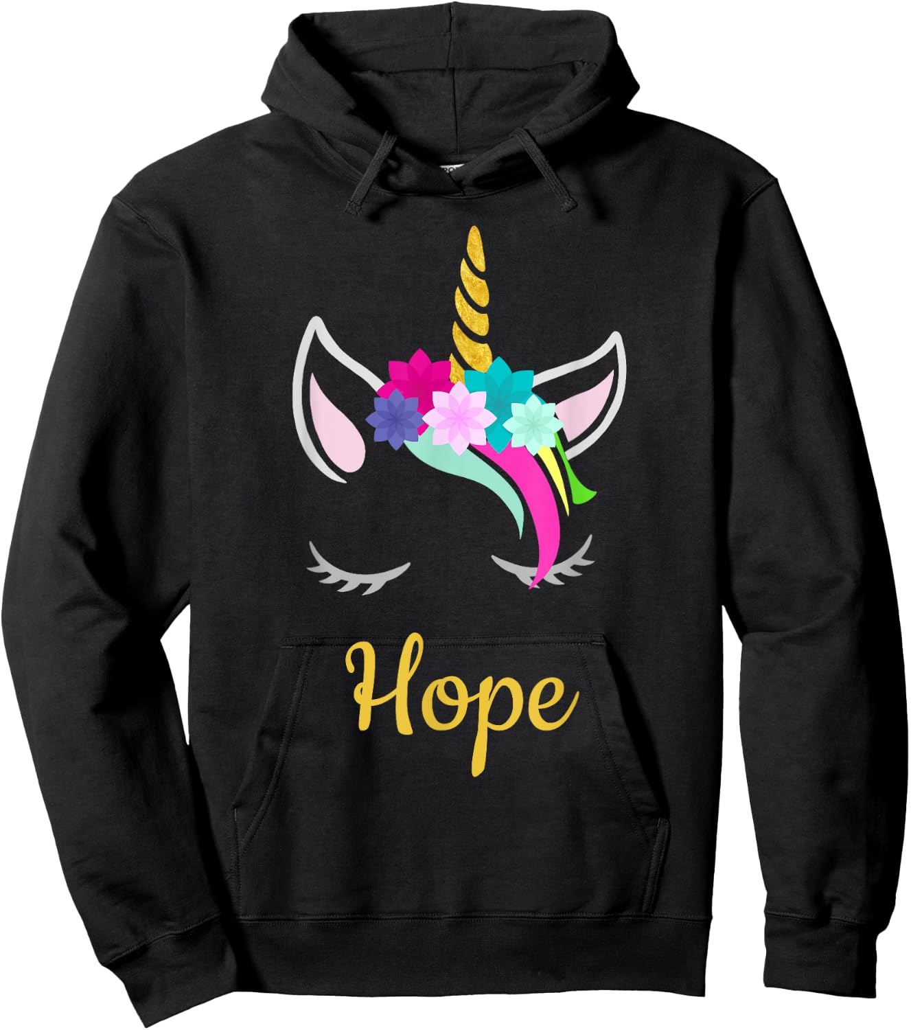 Hope Dark Unicorn Name Hoodie - Hoodie | Black