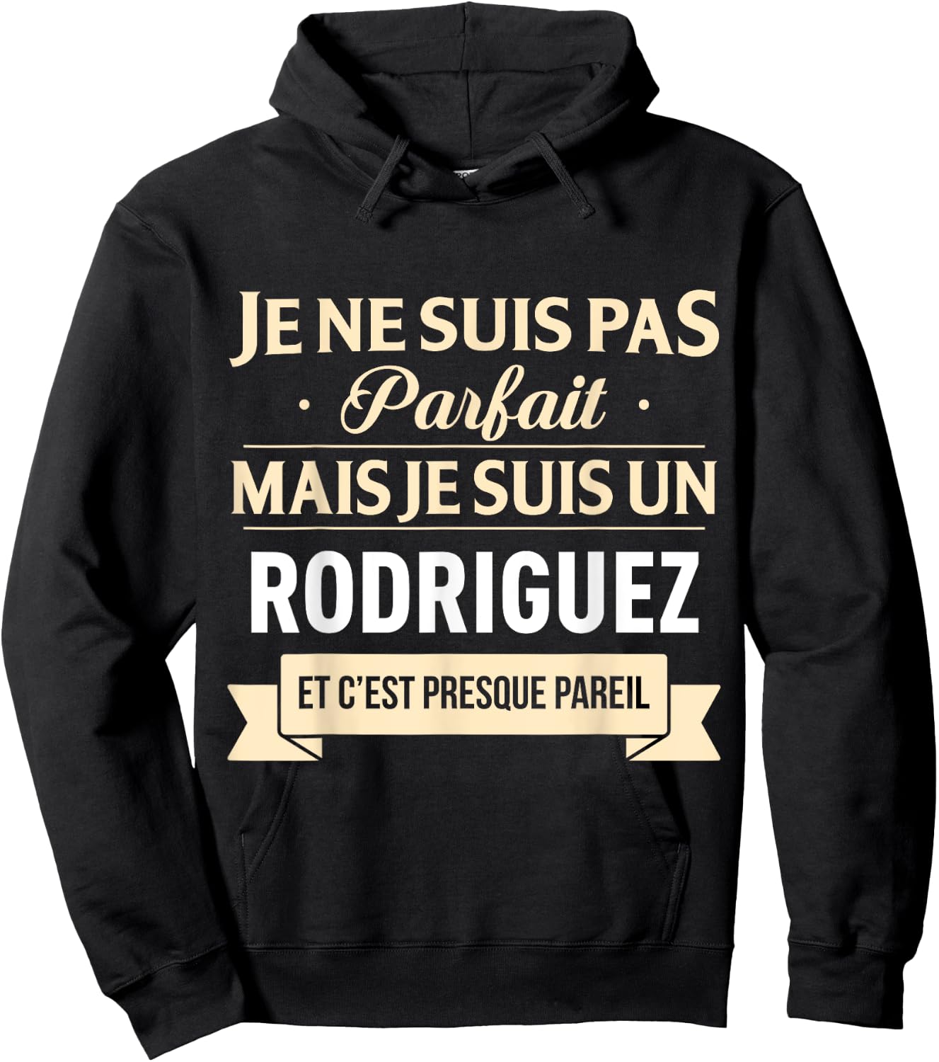 Funny Gift Rodriguez Last Name , Black, S Hoodie - Hoodie | Black