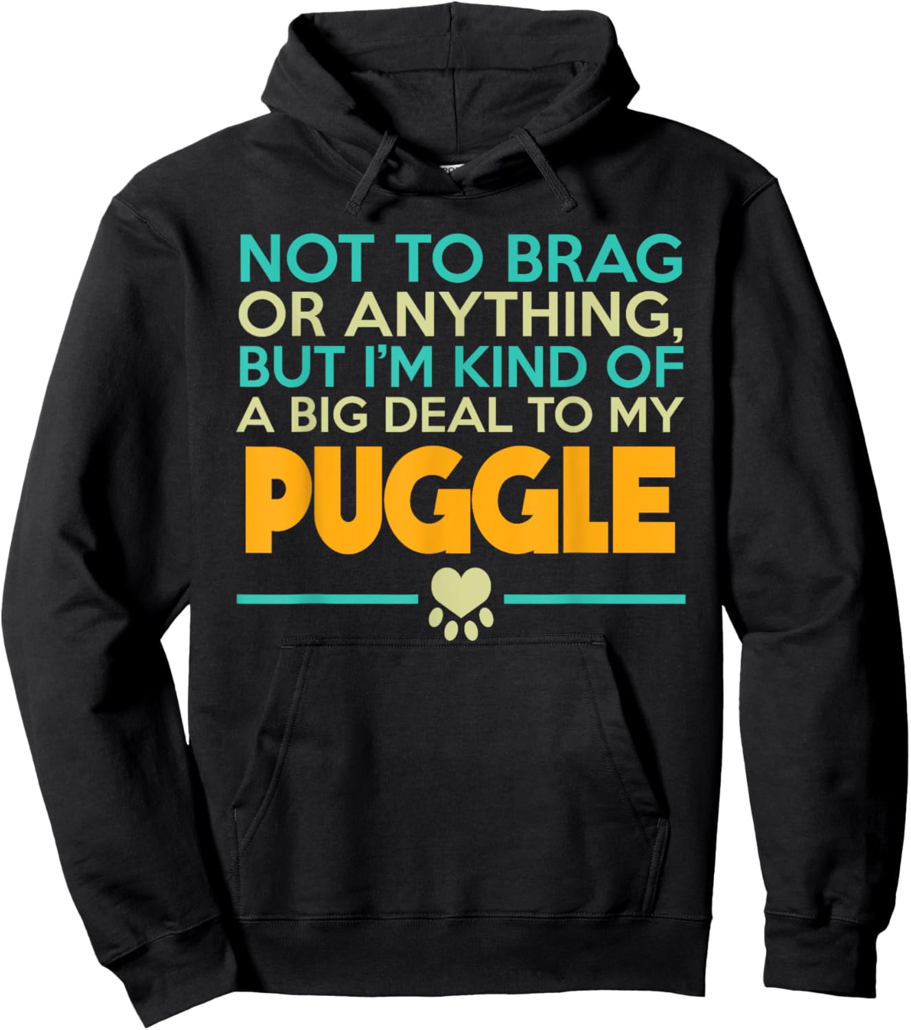 Puggle Dog , Funny Puggle Hoodie - Hoodie | Black