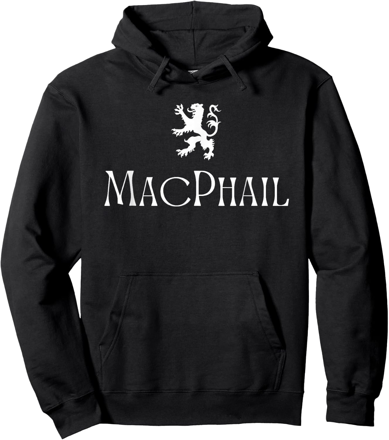 MacPhail Clan Scottish Family Name Scotland Heraldry Hoodie - Hoodie | Black