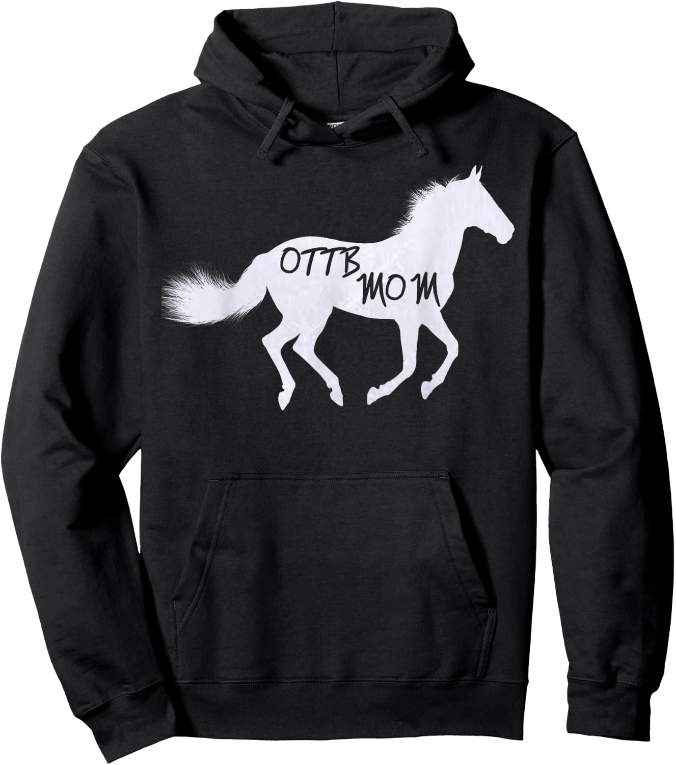 Thoroughbred Horse Shirt OTTB Mom Equestrian Riding Gift Hoodie - Hoodie | Black