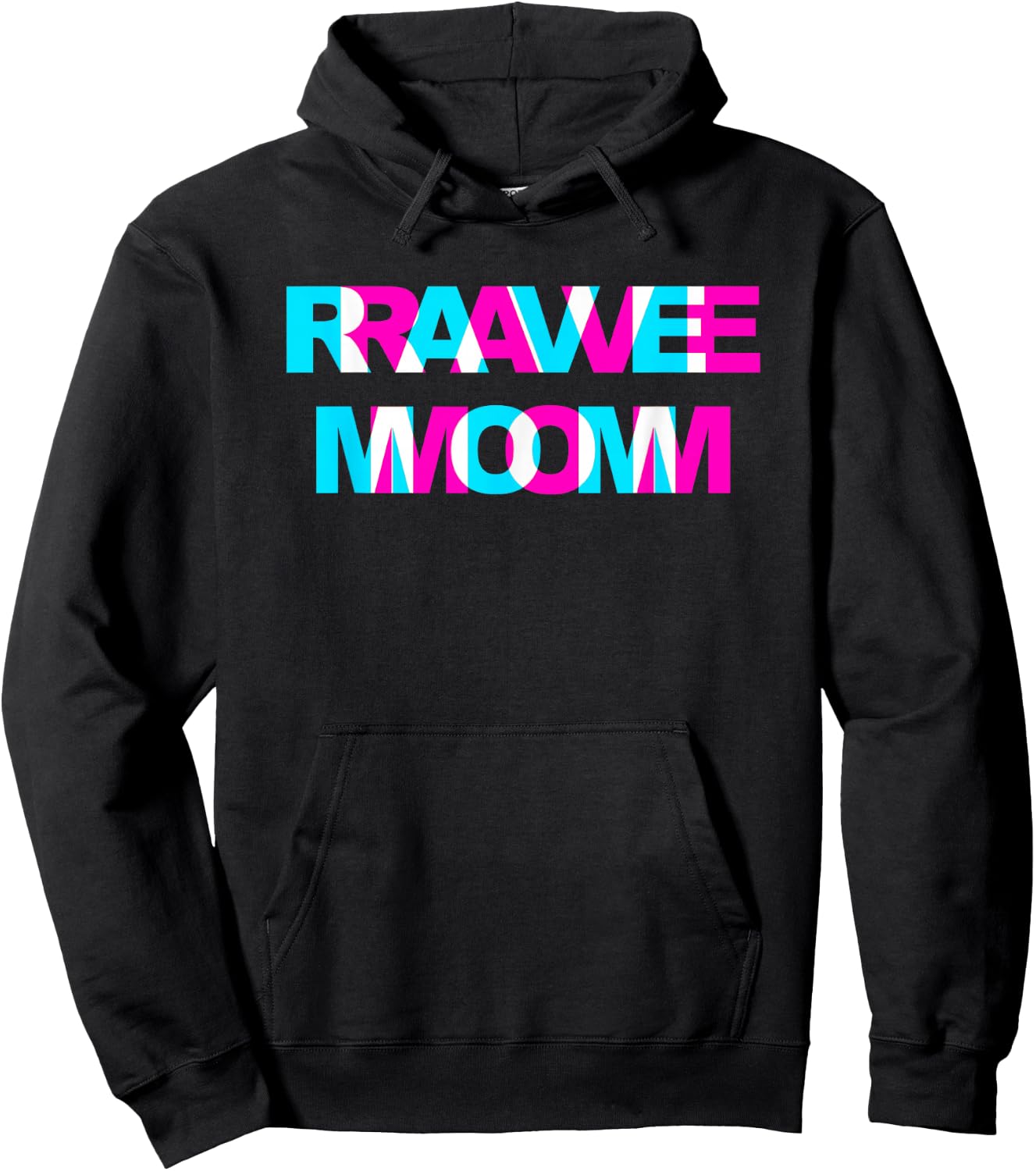 Rave Mom EDM Music Festival Mother Optical Illusion Trippy Hoodie - Hoodie | Black