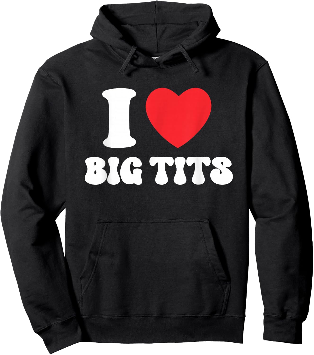 I Love Big Tits Funny Tits Boobs Lesbian Stag Party , black Hoodie - Hoodie | Black