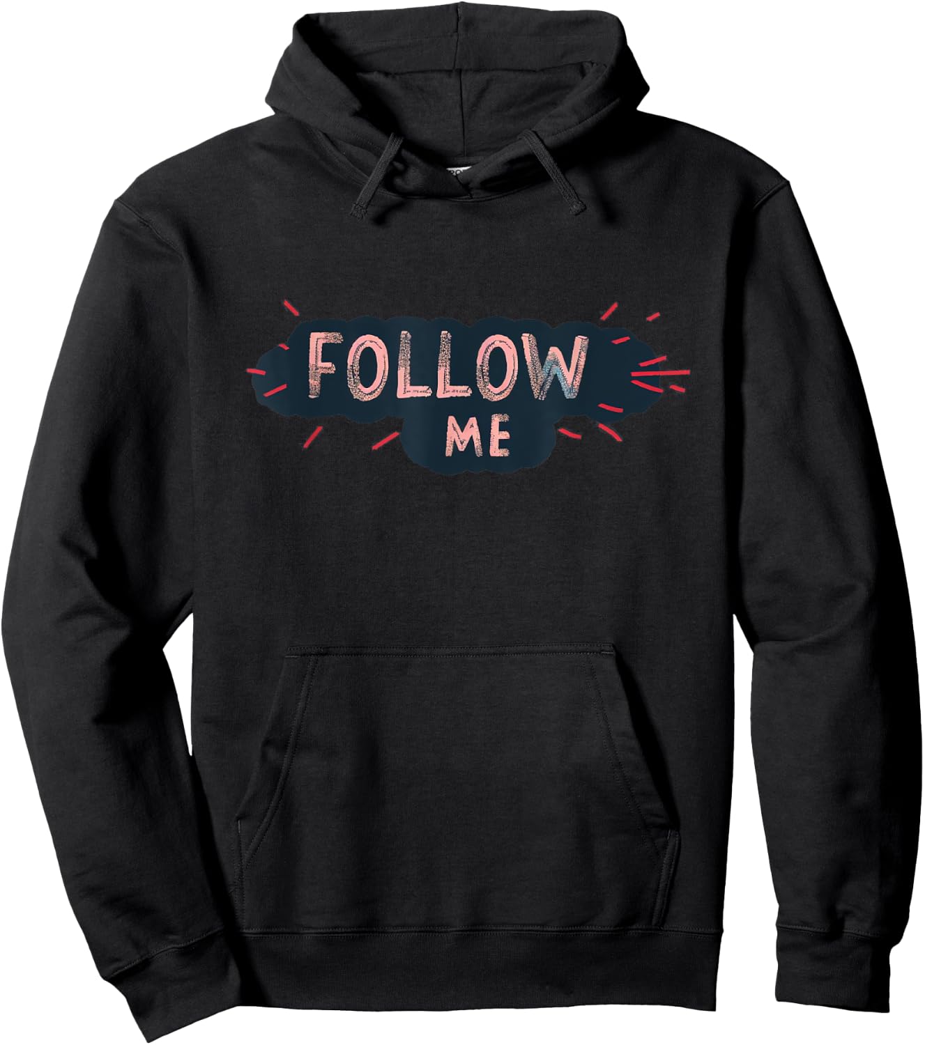 Joli emblème Follow me pour adultes et enfants Hoodie - Hoodie | Black