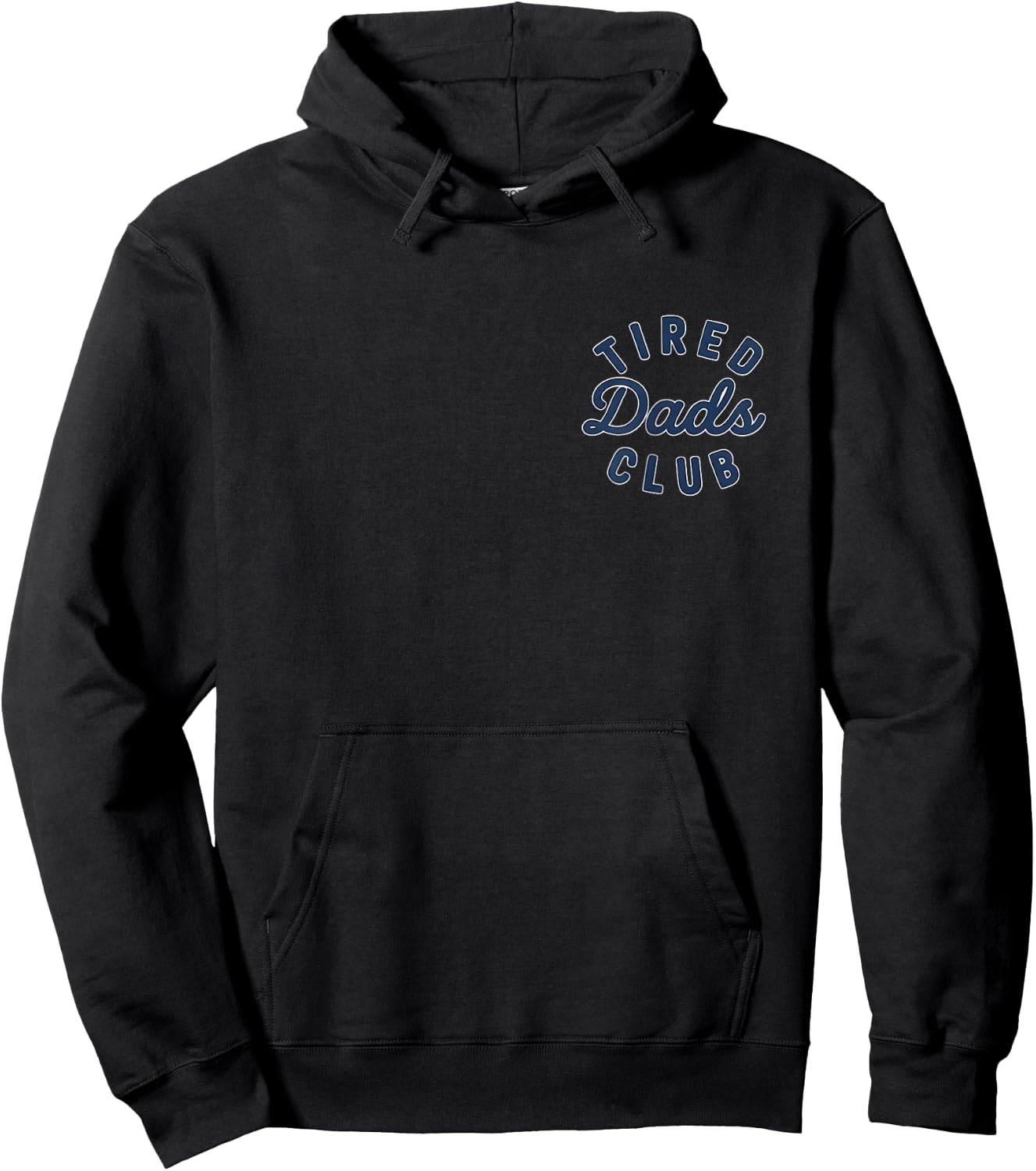 (2 Sides) Tired Dads Club Construction Dad Father's Day Hoodie - Hoodie | Black