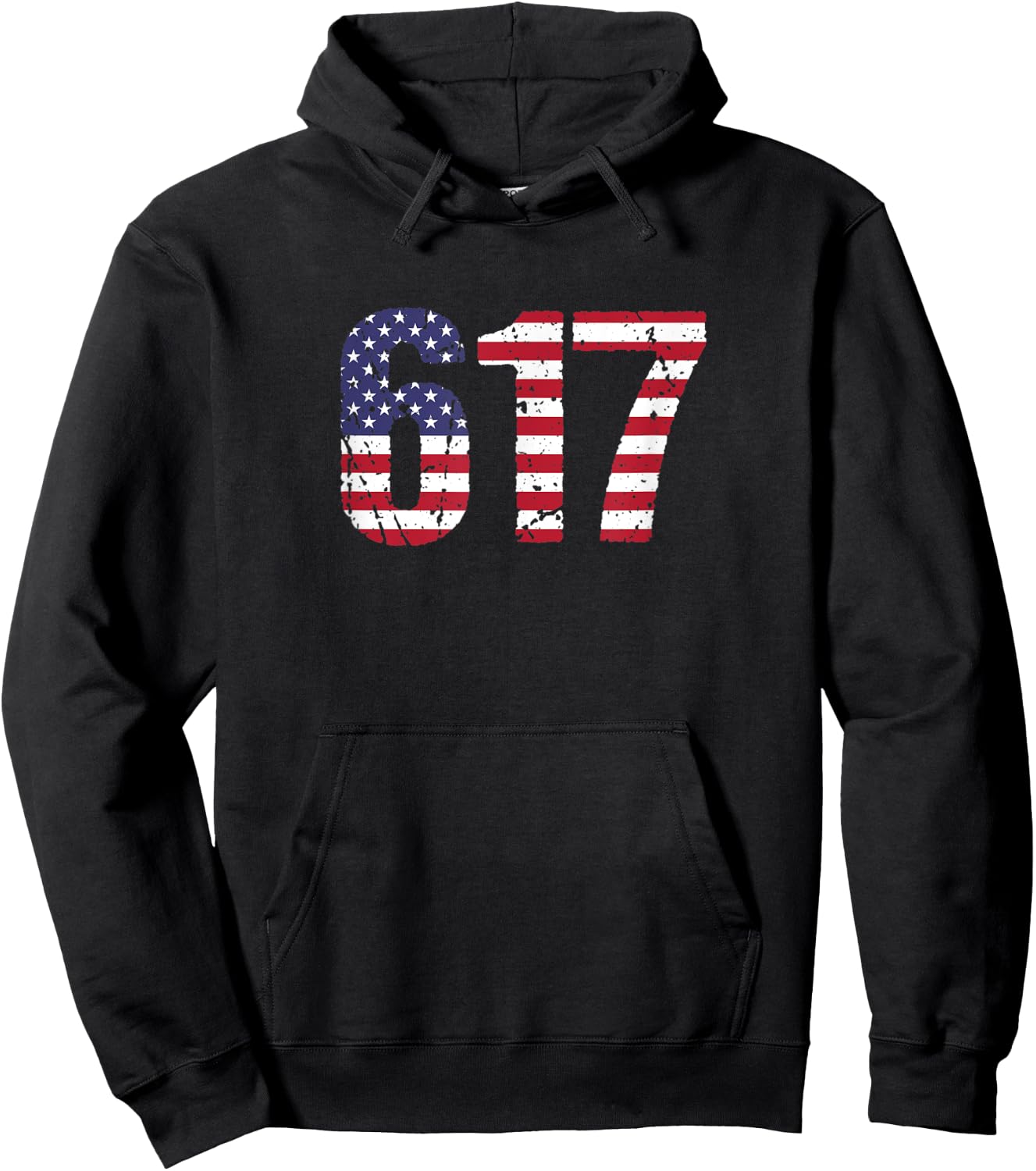 617 Massachusetts Area Code Hoodie - Hoodie | Black