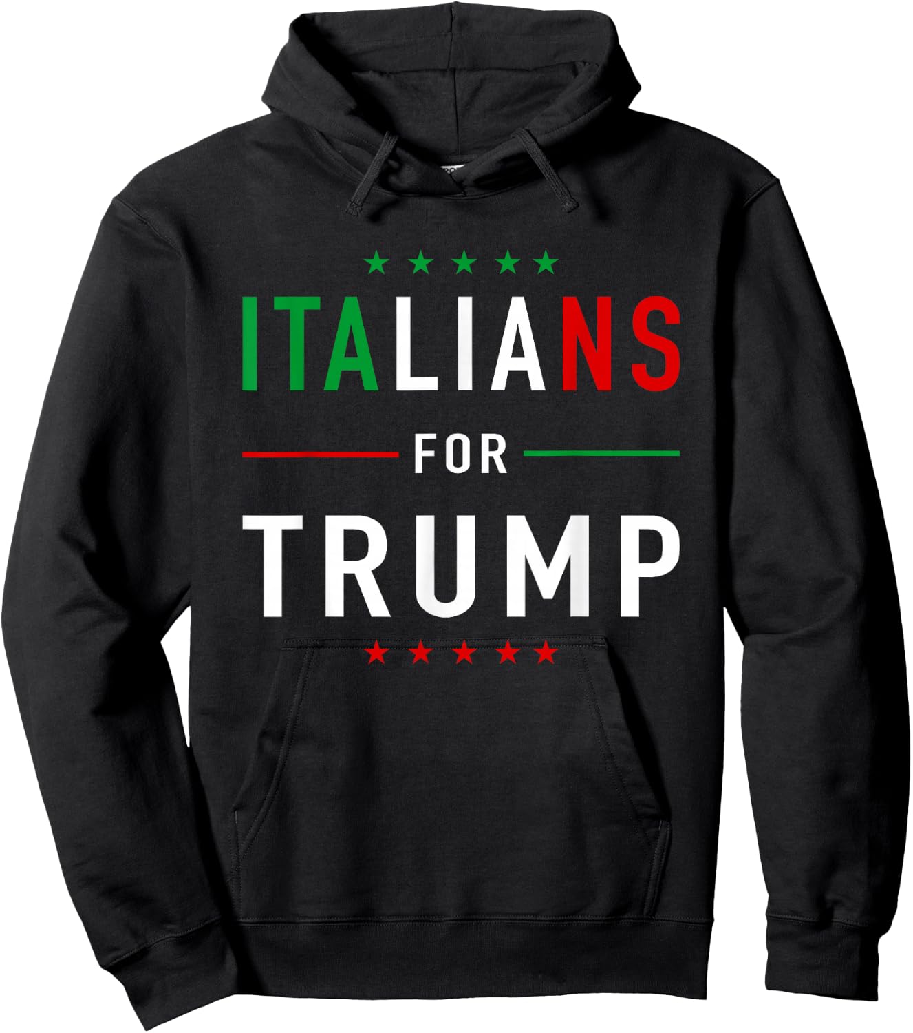 Italians For Trump Pro Trump Italiano Supporter Hoodie - Hoodie | Black