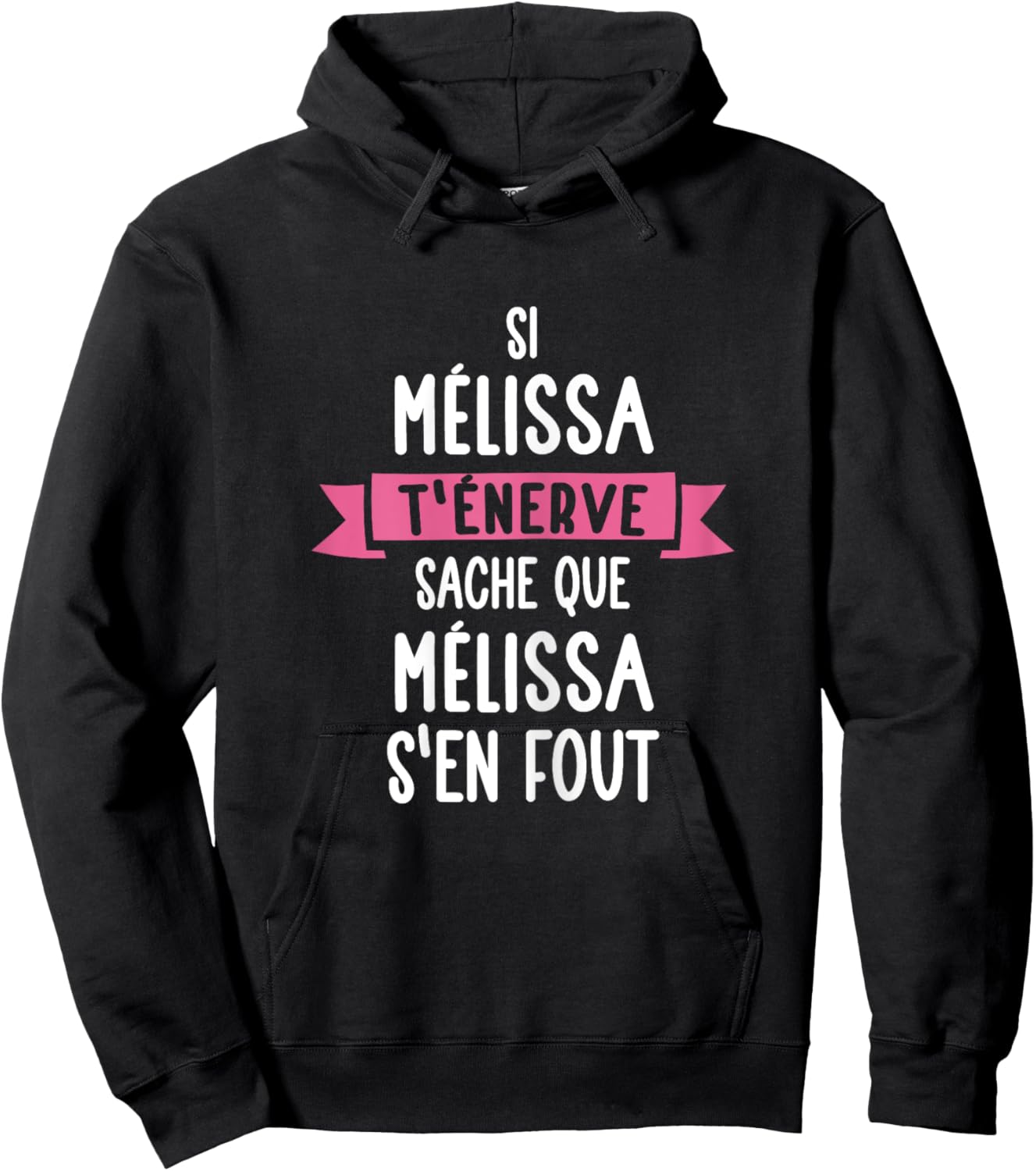Gift Woman Humour Personalised Name Melissa , Black, Female X-Small Hoodie - Hoodie | Black