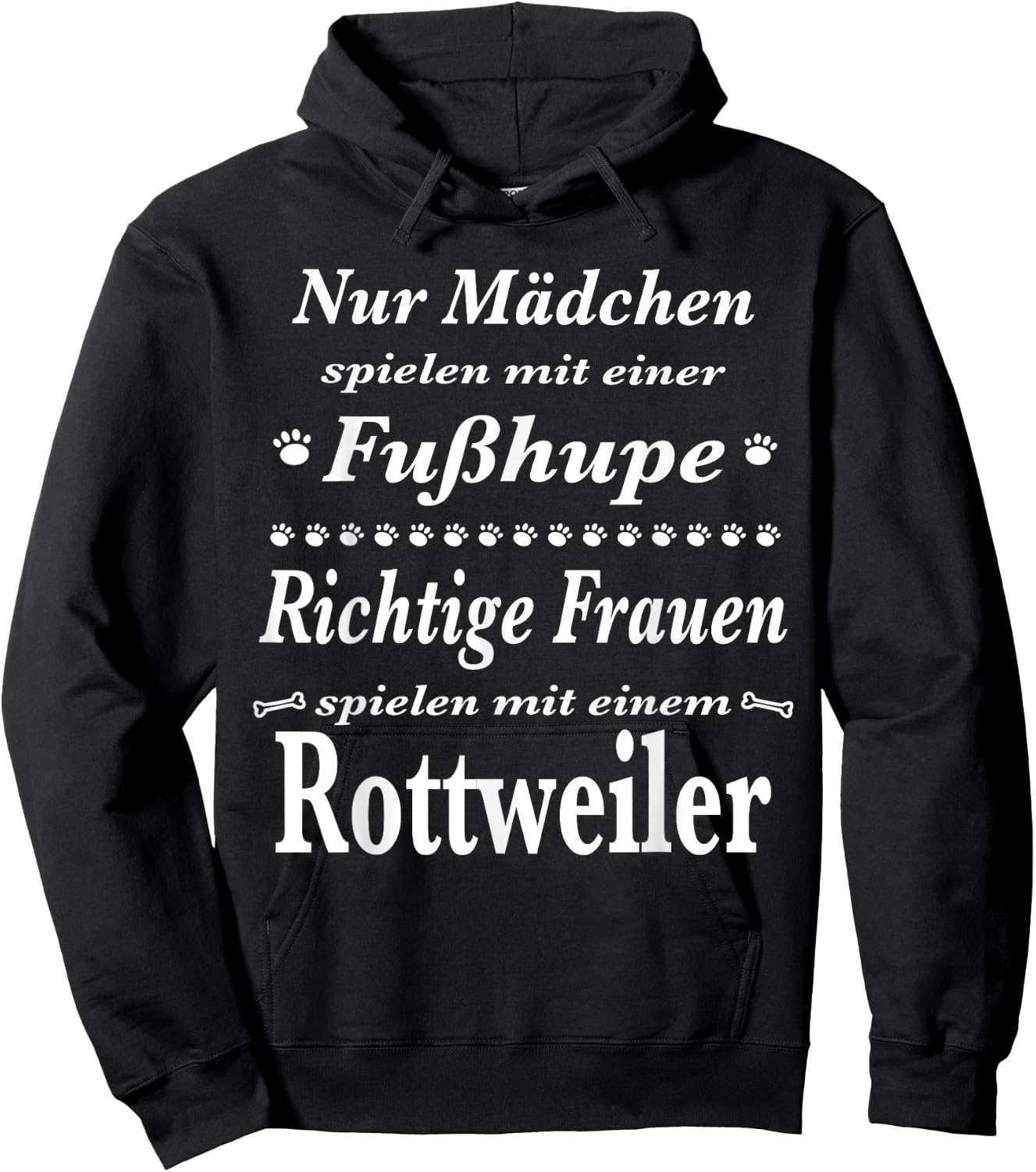 Rottweiler - Rottweiler - Rottweiler Shirt - Foot Horn , black Hoodie - Hoodie | Black