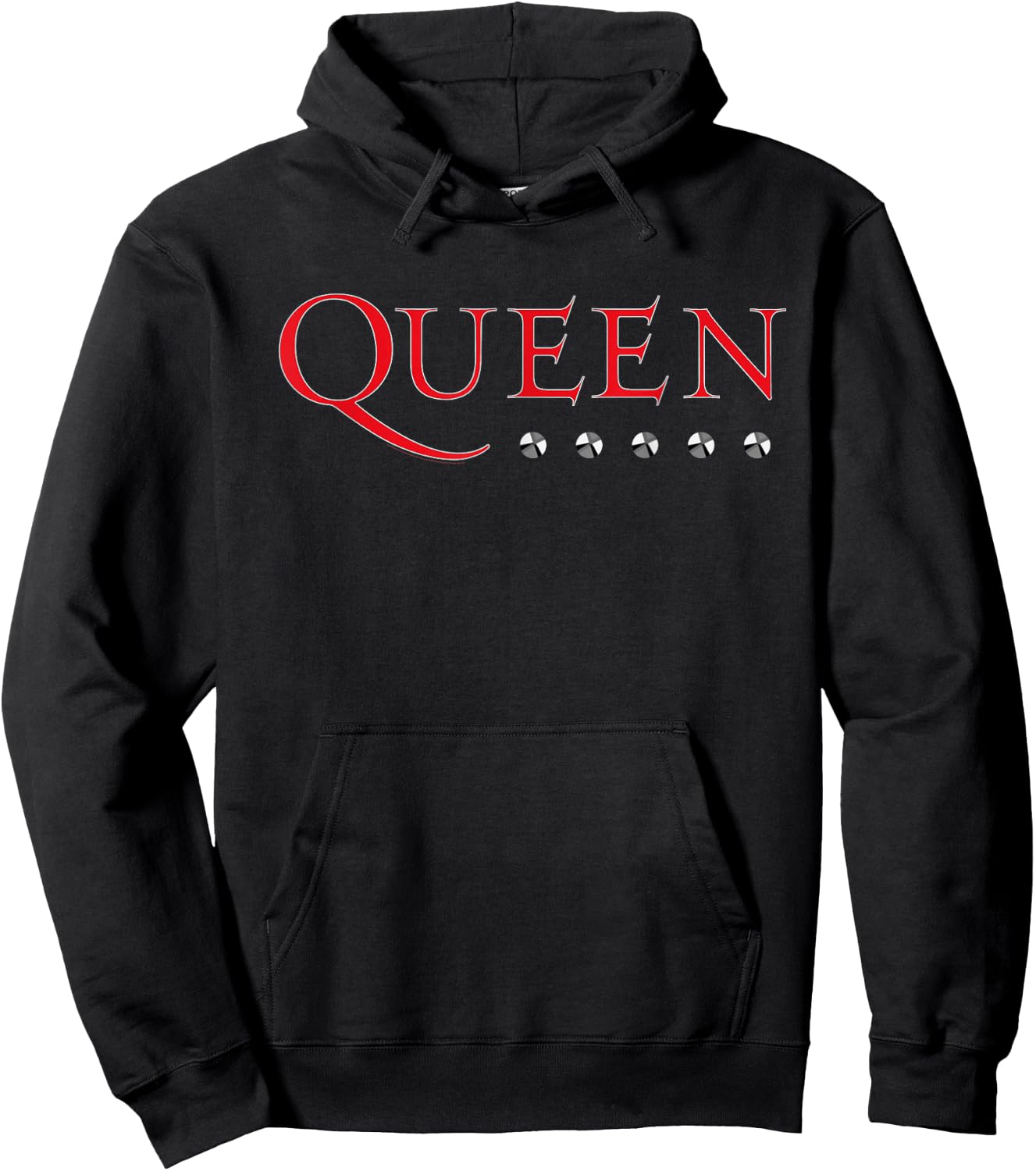 Queen Official Logo Stud Hoodie - Hoodie | Black