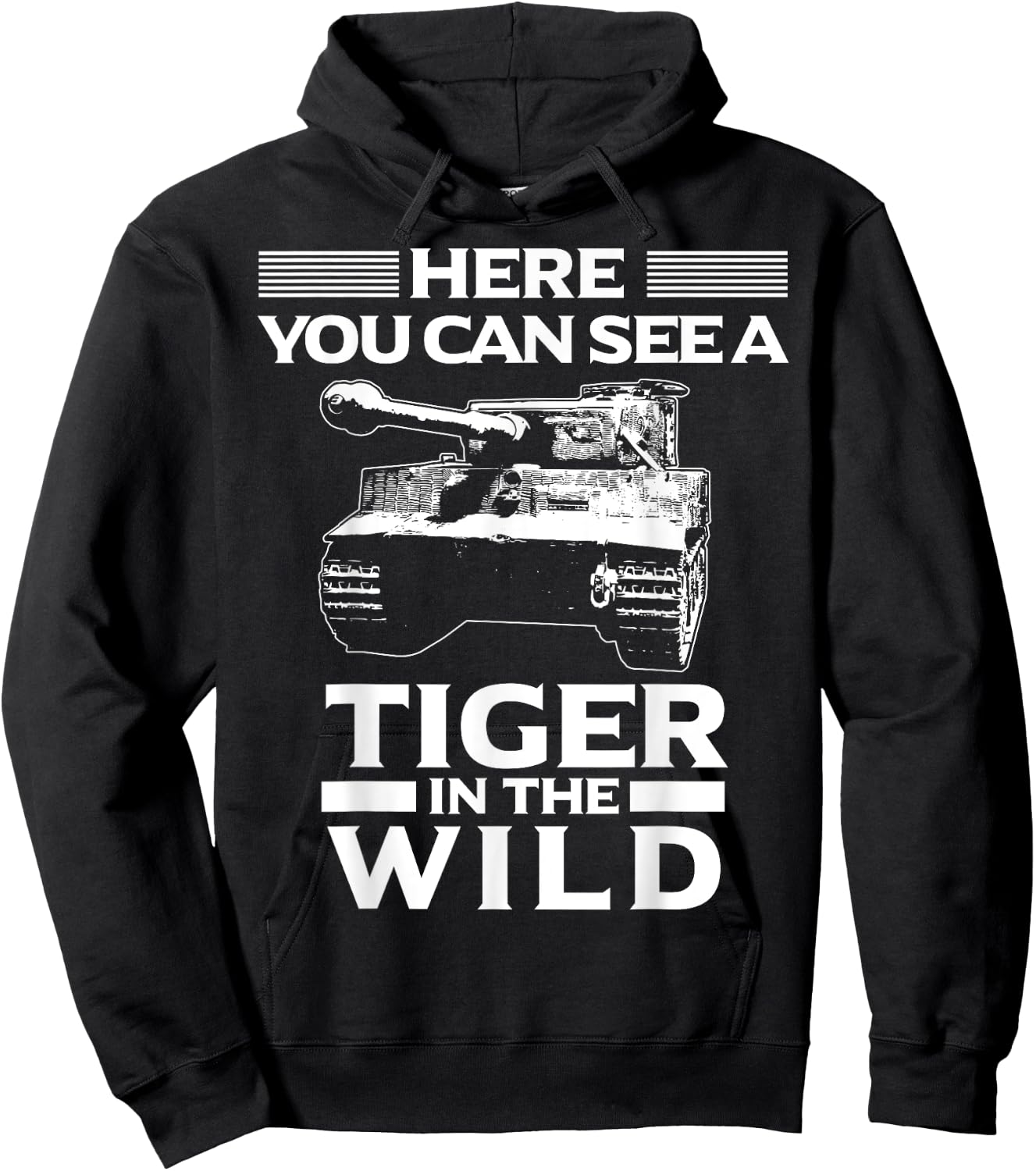 Panzer Tanker Tiger In The Wild Tank Driver Hoodie - Hoodie | Black