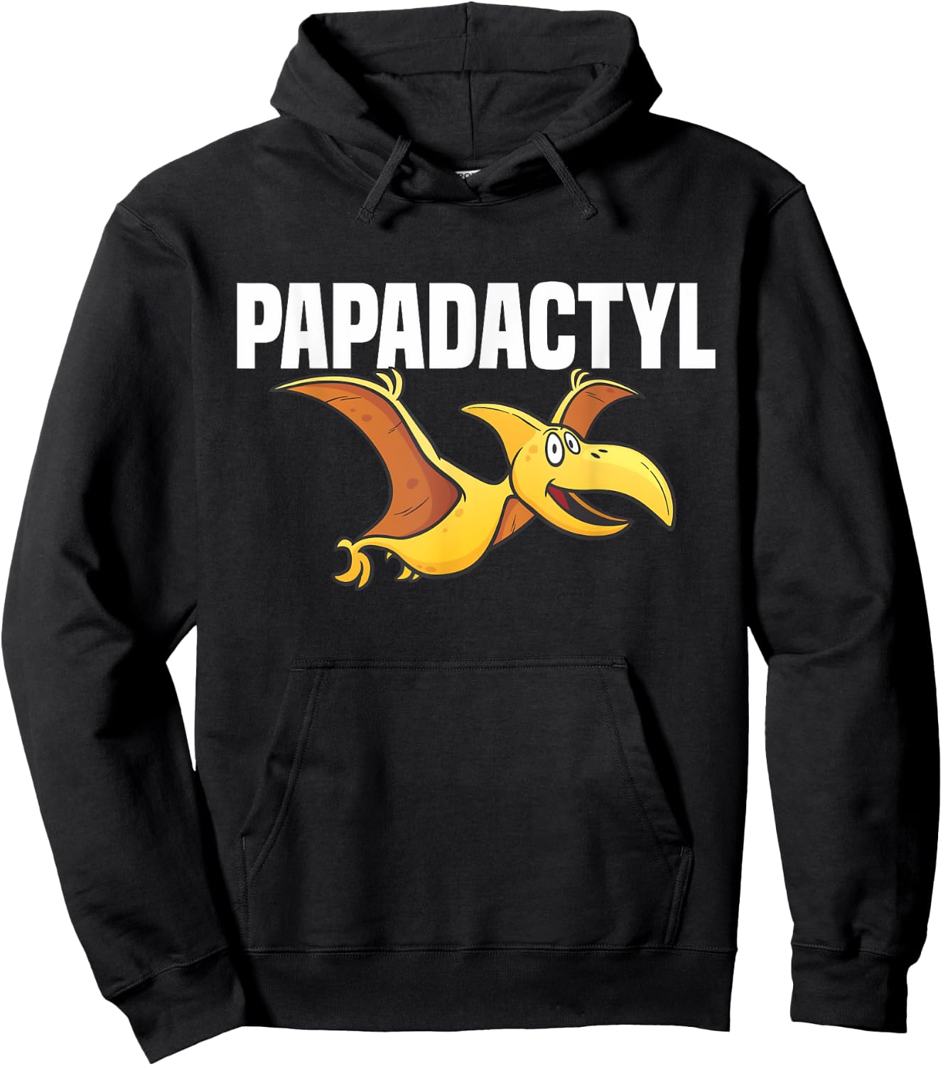 Papadactyl Dad Bird Dinosaur Lover Fathers Day Pterodactyl Hoodie - Hoodie | Black