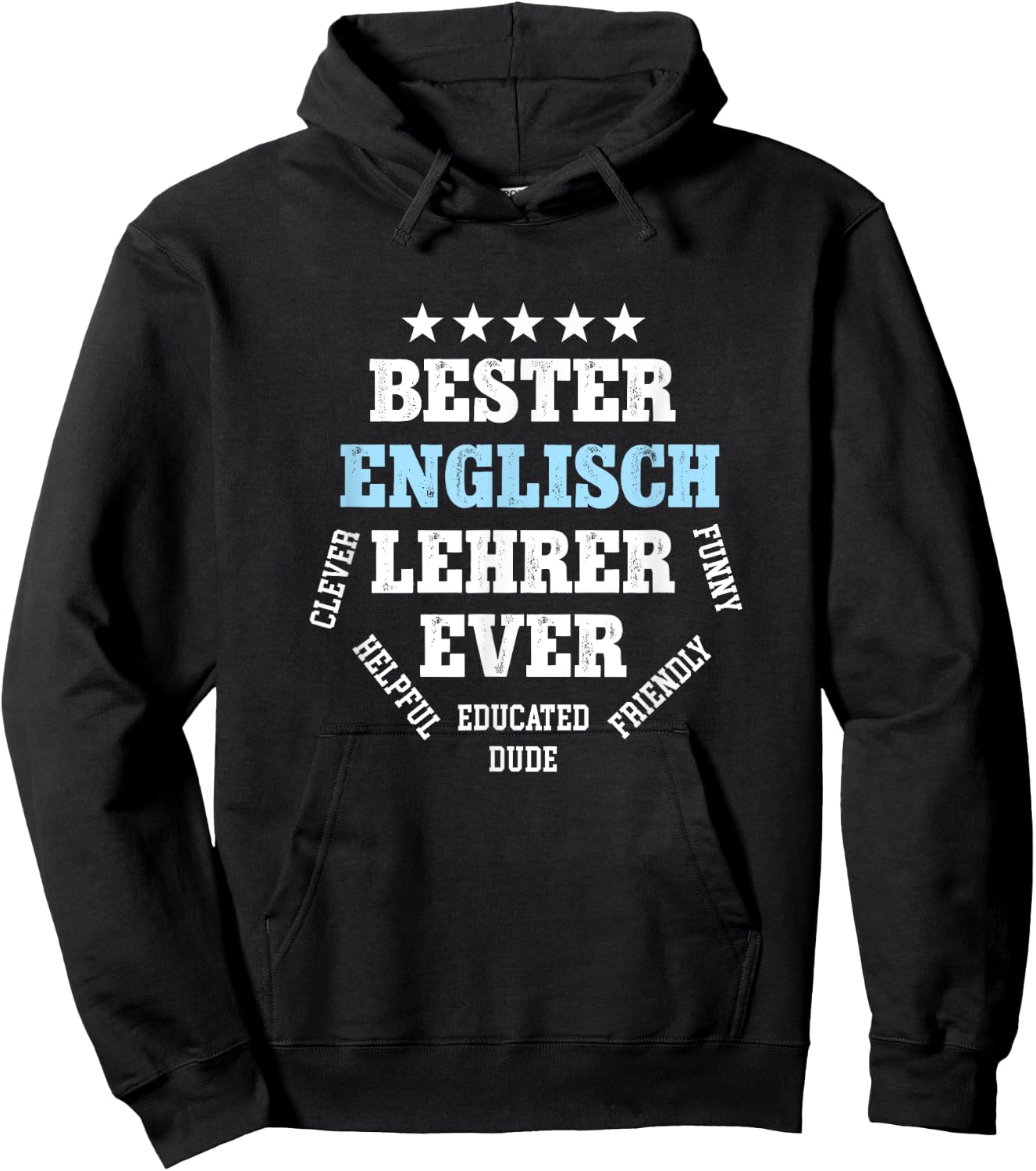 Bester Englischlehrer Geburtstag Abschied Englisch Lehrer Hoodie - Hoodie | Black