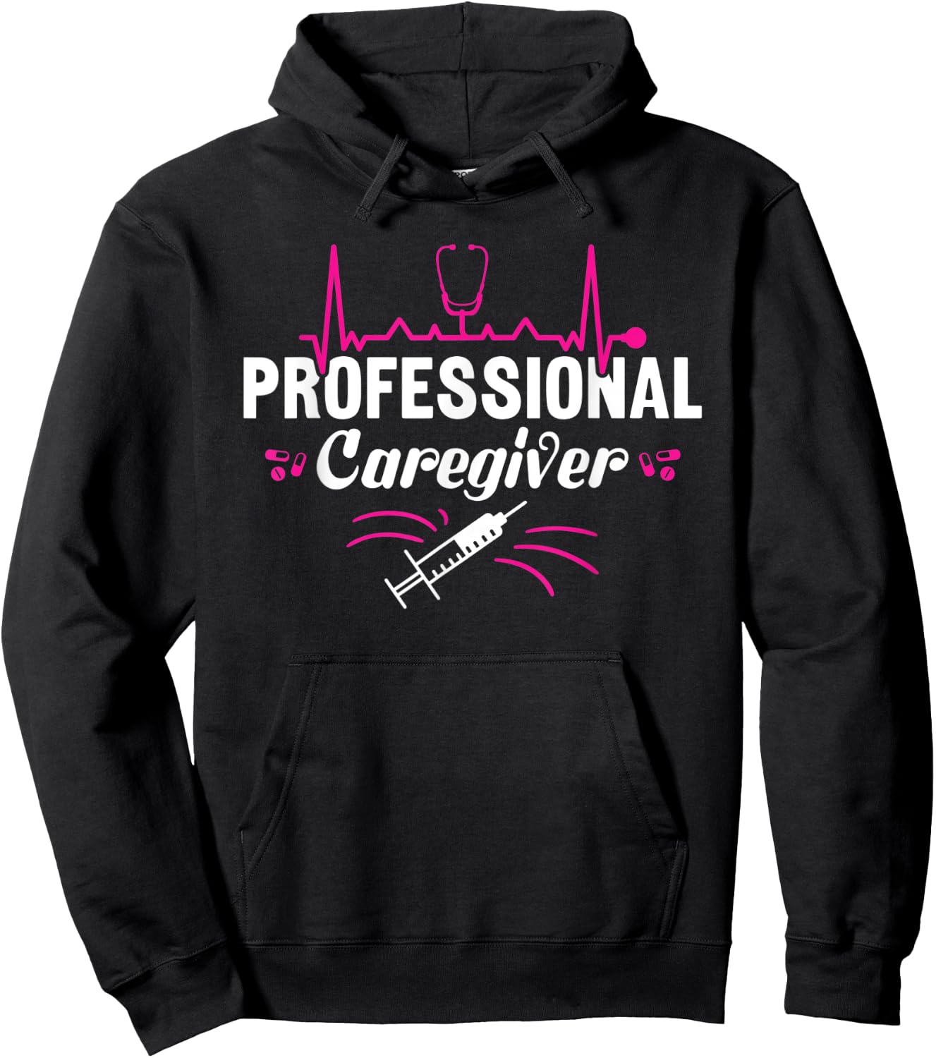 Professional Caregiver Homecare Nurse Hoodie - Hoodie | Black