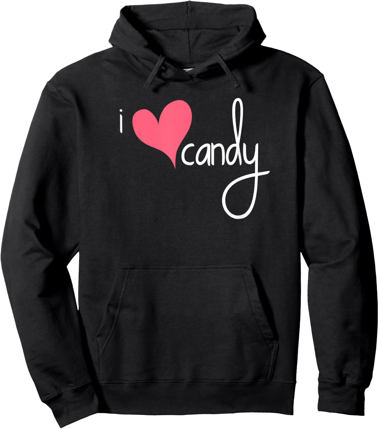 Candy Shirt, I Love Candy Heart Pink Hoodie - Hoodie | Black