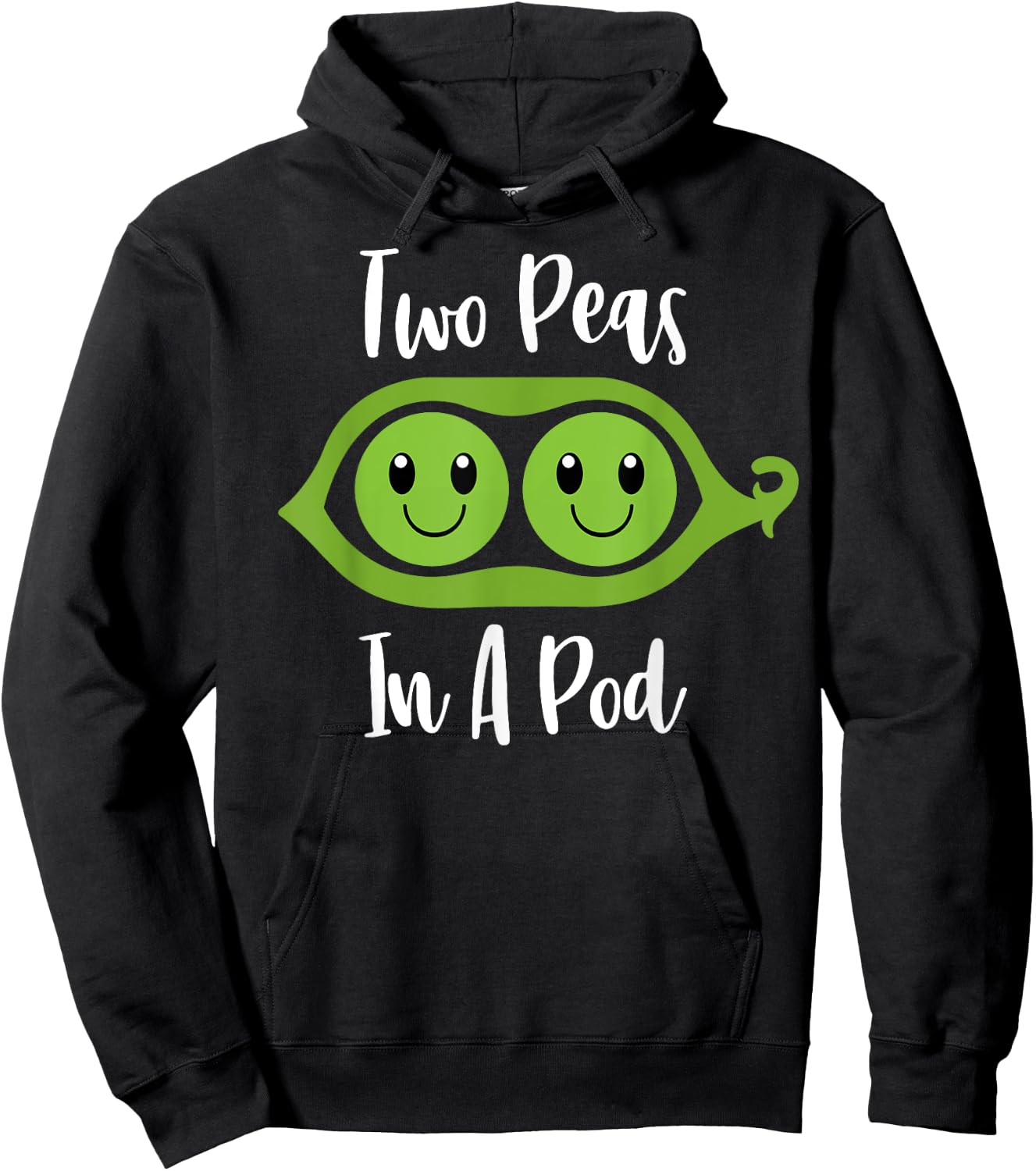 Two Peas In A Pod Couples Matching Best Friend Cute Veg Hoodie - Hoodie | Black
