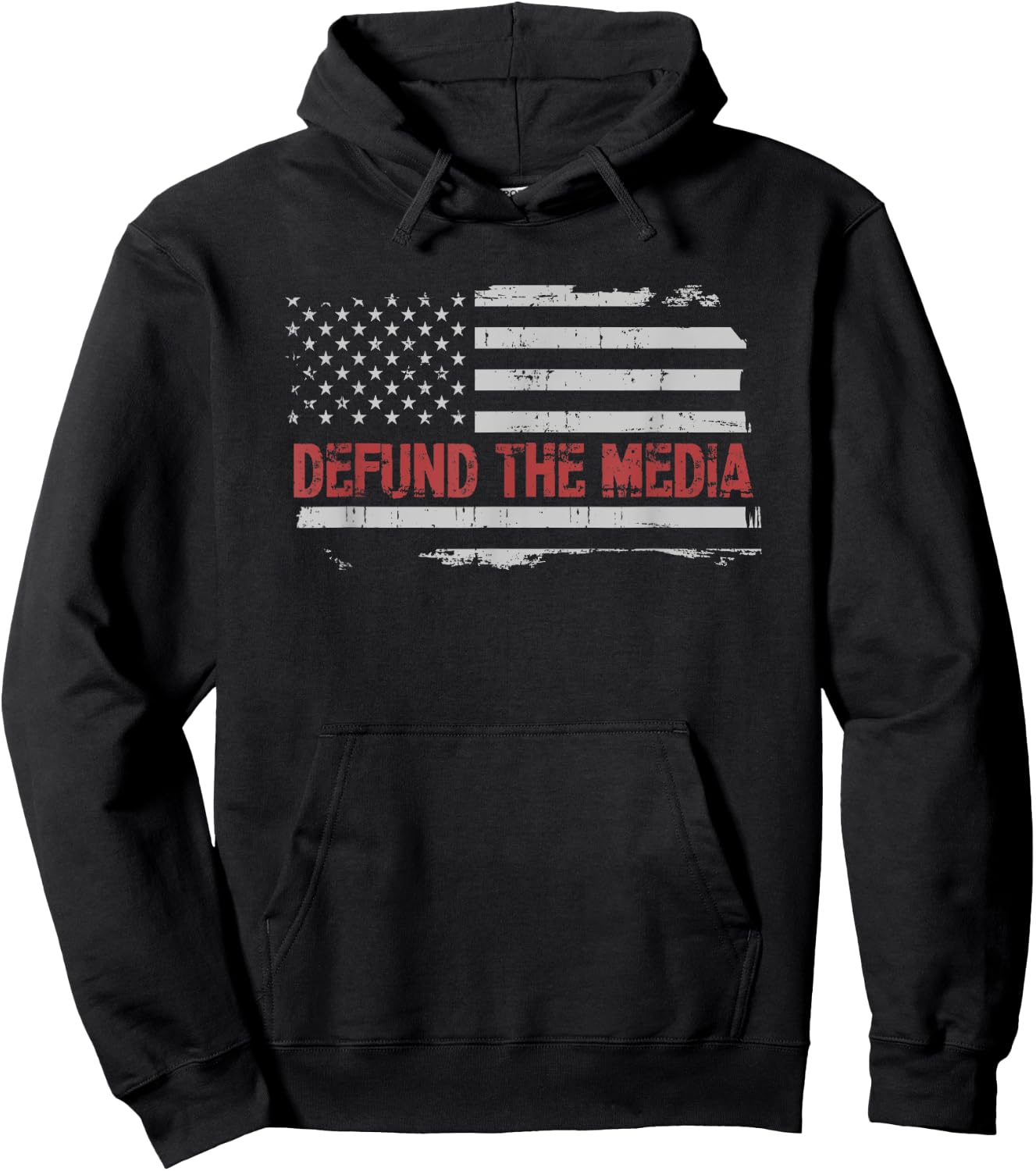 Defund the Media, Defund Mainstream Media Hoodie - Hoodie | Black