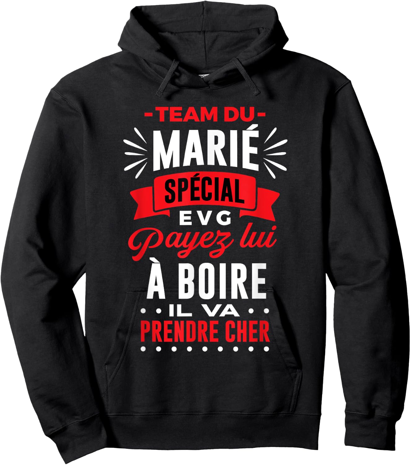 Special EVG man humor bachelor party evg , Black Hoodie - Hoodie | Black