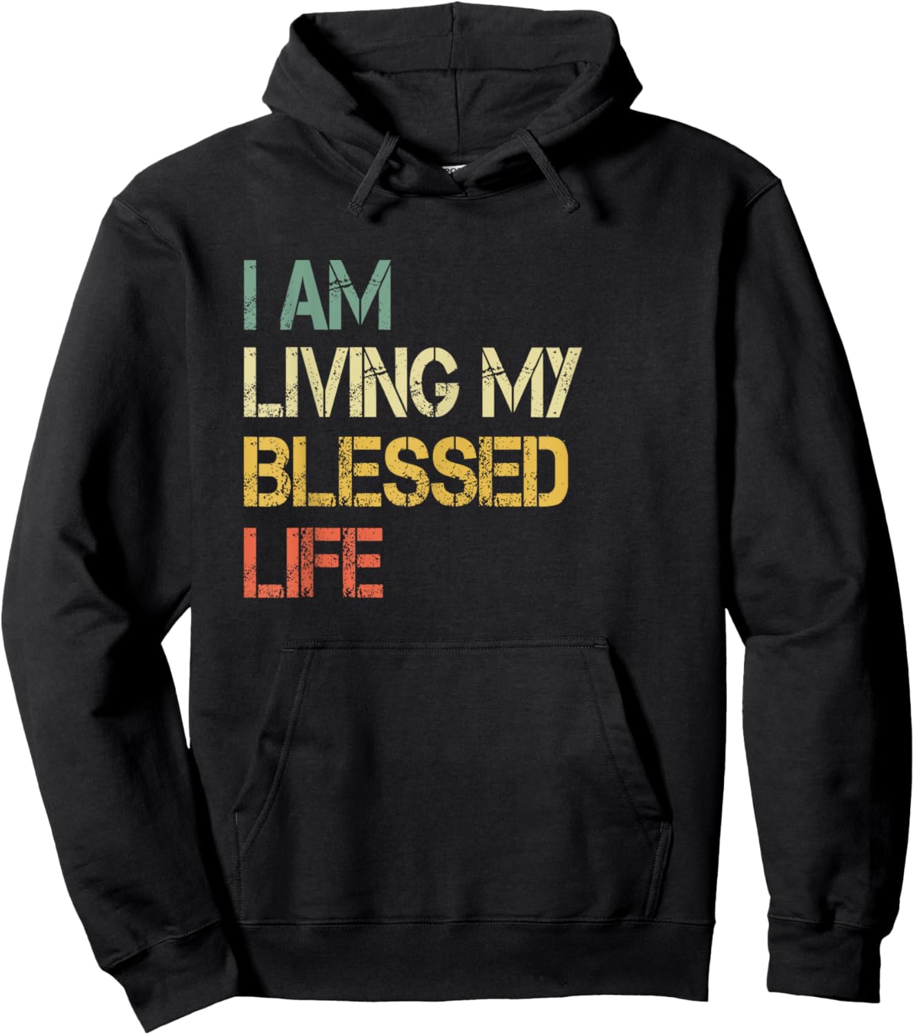 Christian Faith Living My Blessed Life Men Bible God Church Hoodie - Hoodie | Black