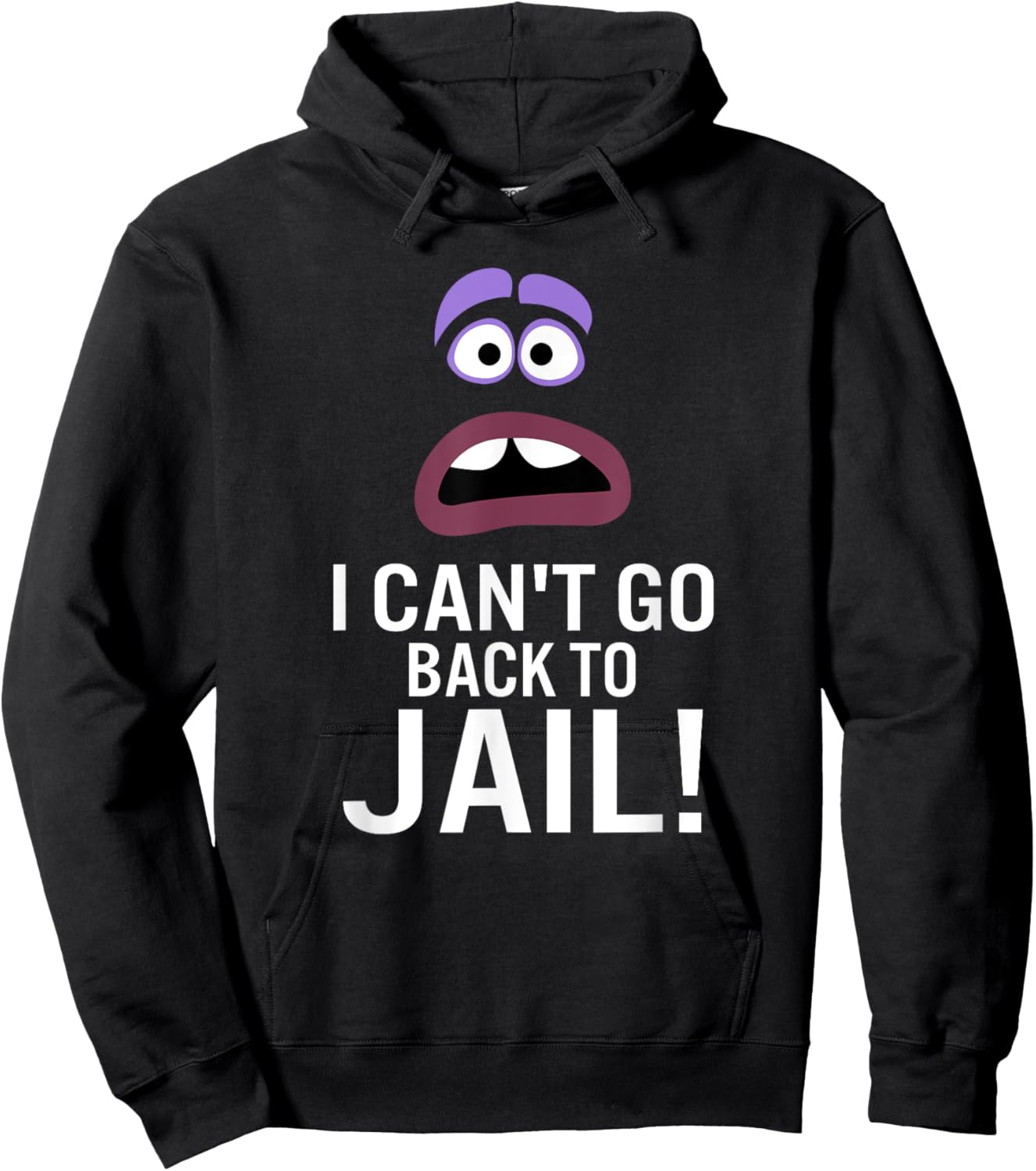 I Can't Go Back To Jail Hoodie - Hoodie | Black