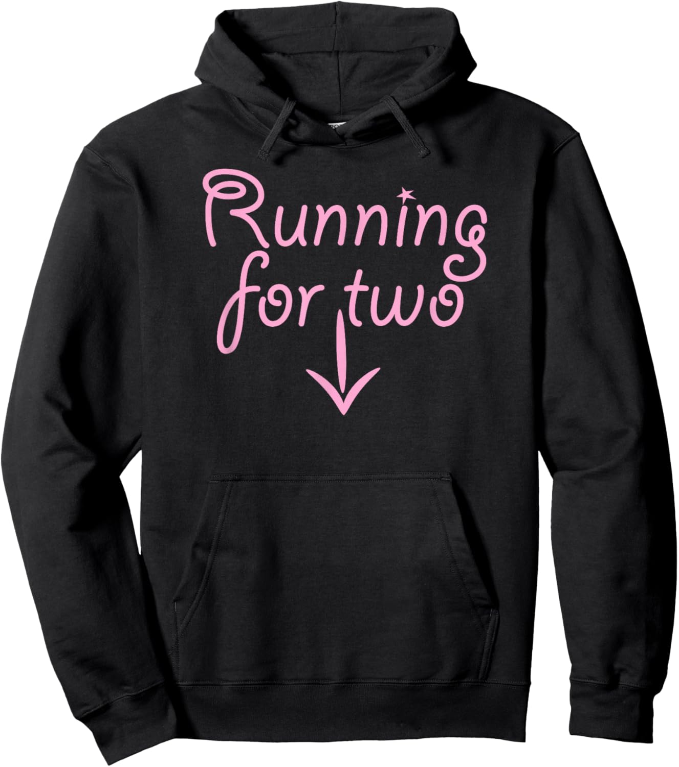 Running for Two T Shirt | Cute Pregnancy for Moms Hoodie - Hoodie | Black