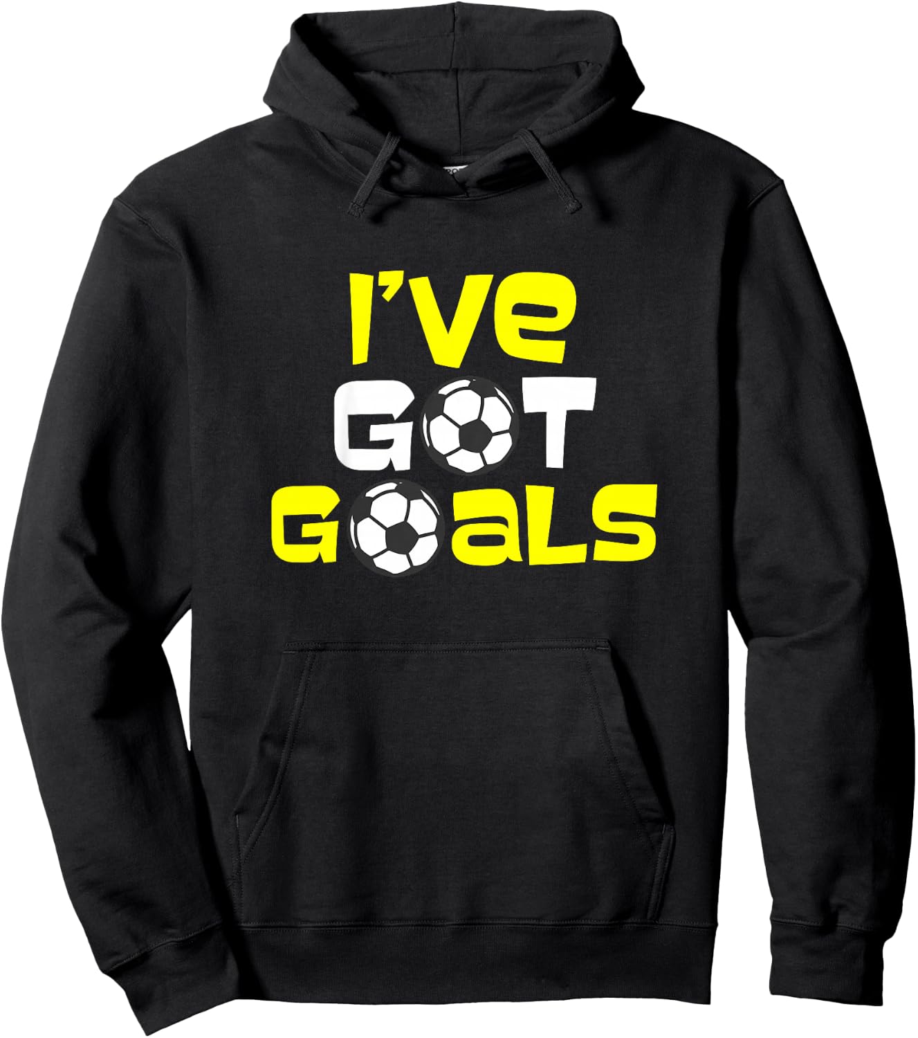 Kids I've Got Goals Soccer Goal Boys Girls Hoodie - Hoodie | Black