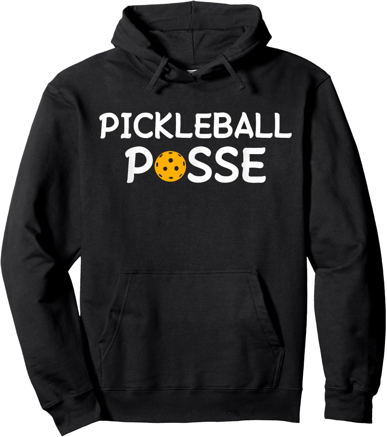 Pickleball Posse Funny Pickleball Hoodie - Hoodie | Black