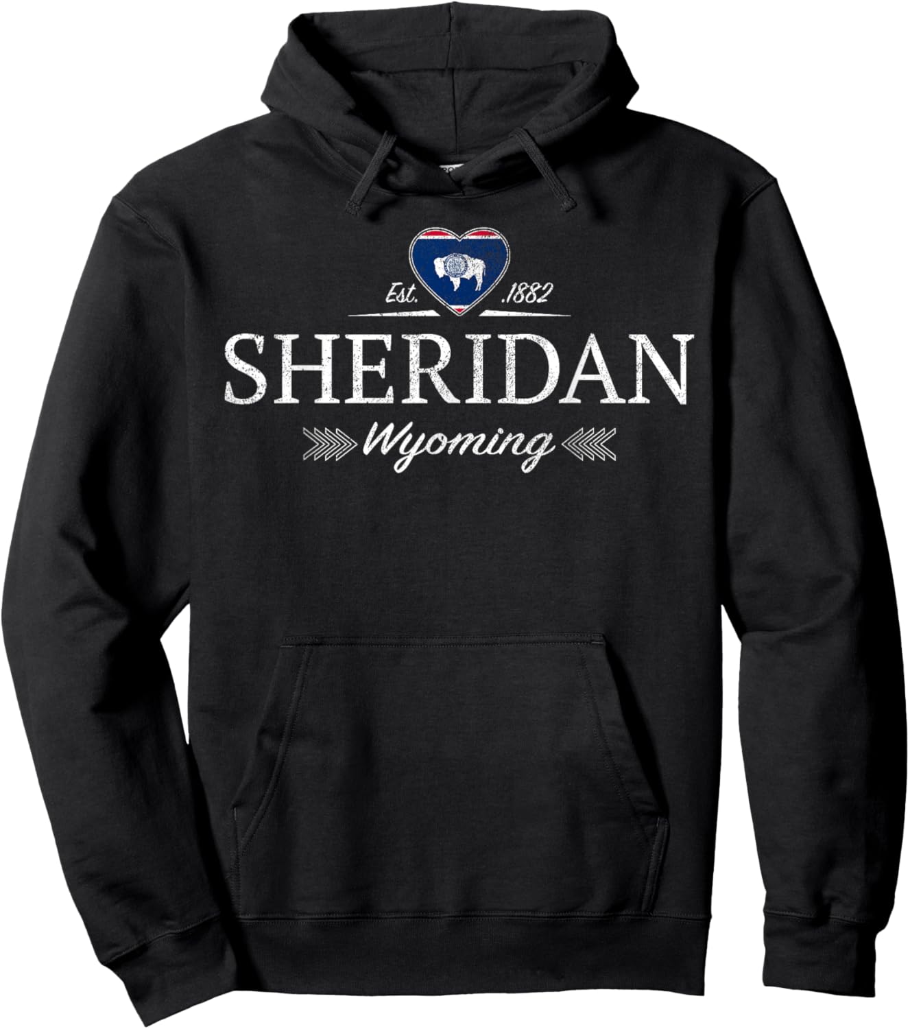 Sheridan Wyoming , black Hoodie - Hoodie | Black