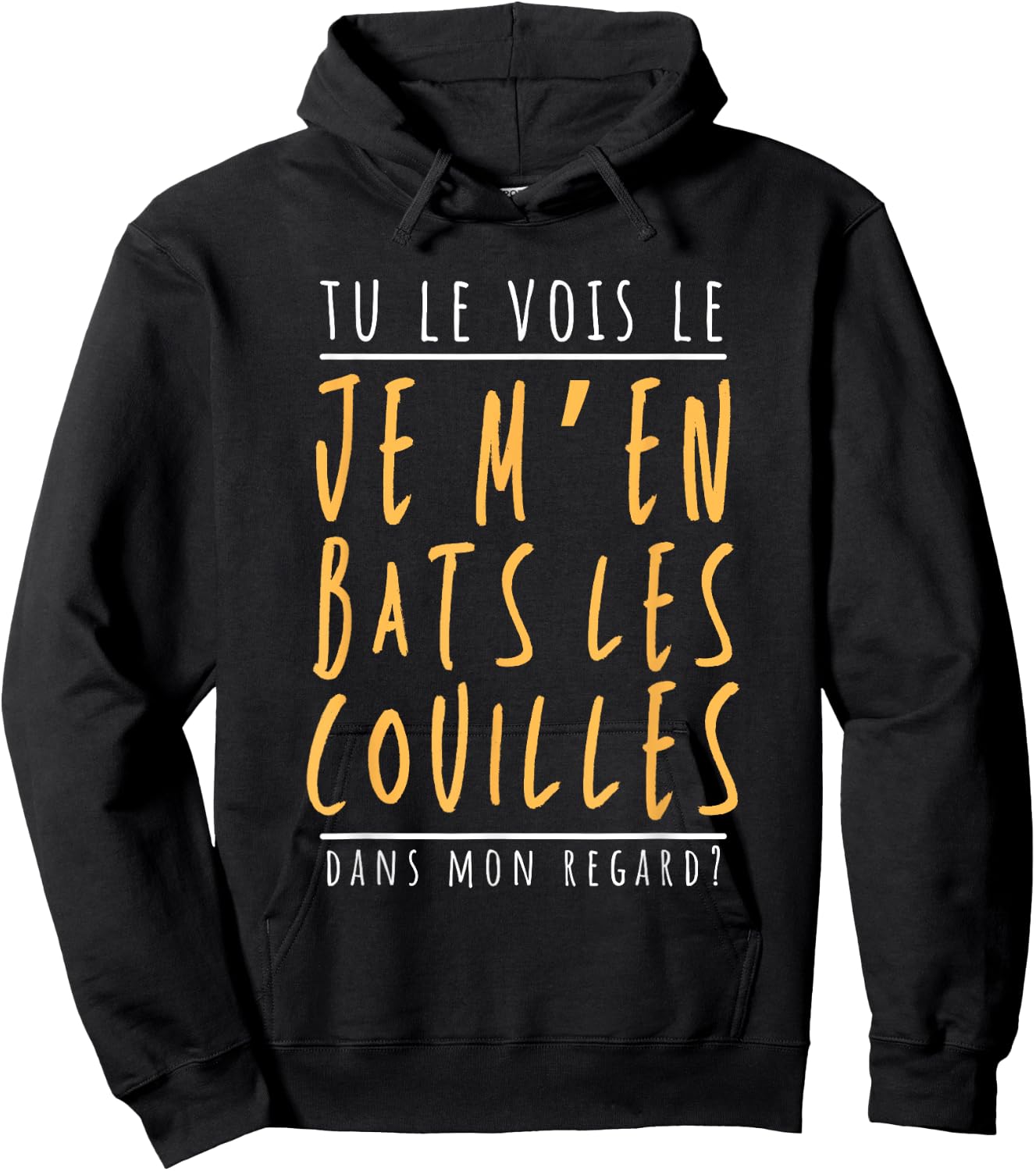 Homme Beauf Je m'en batats les… Vulgaire Humour , Black, S Hoodie - Hoodie | Black