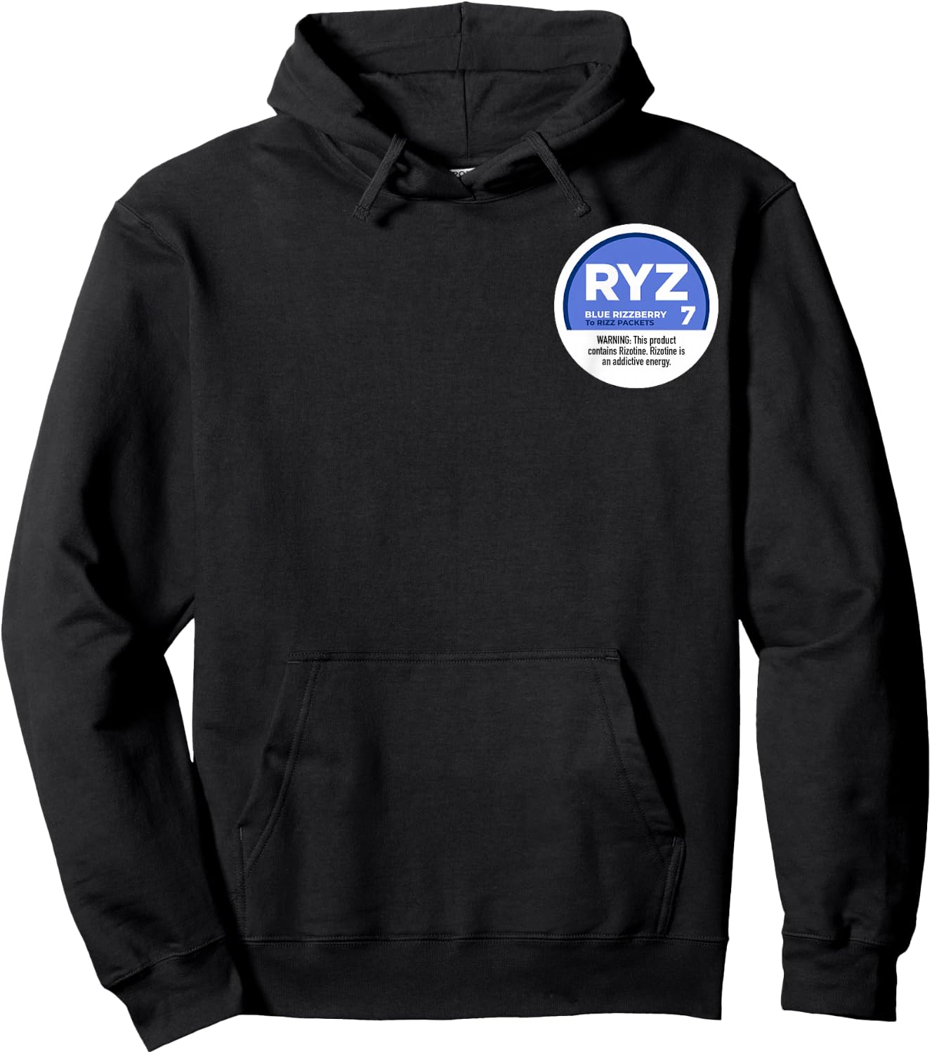 Blue Rizzberry to Rizz Packets Official Front and Back Hoodie - Hoodie | Black