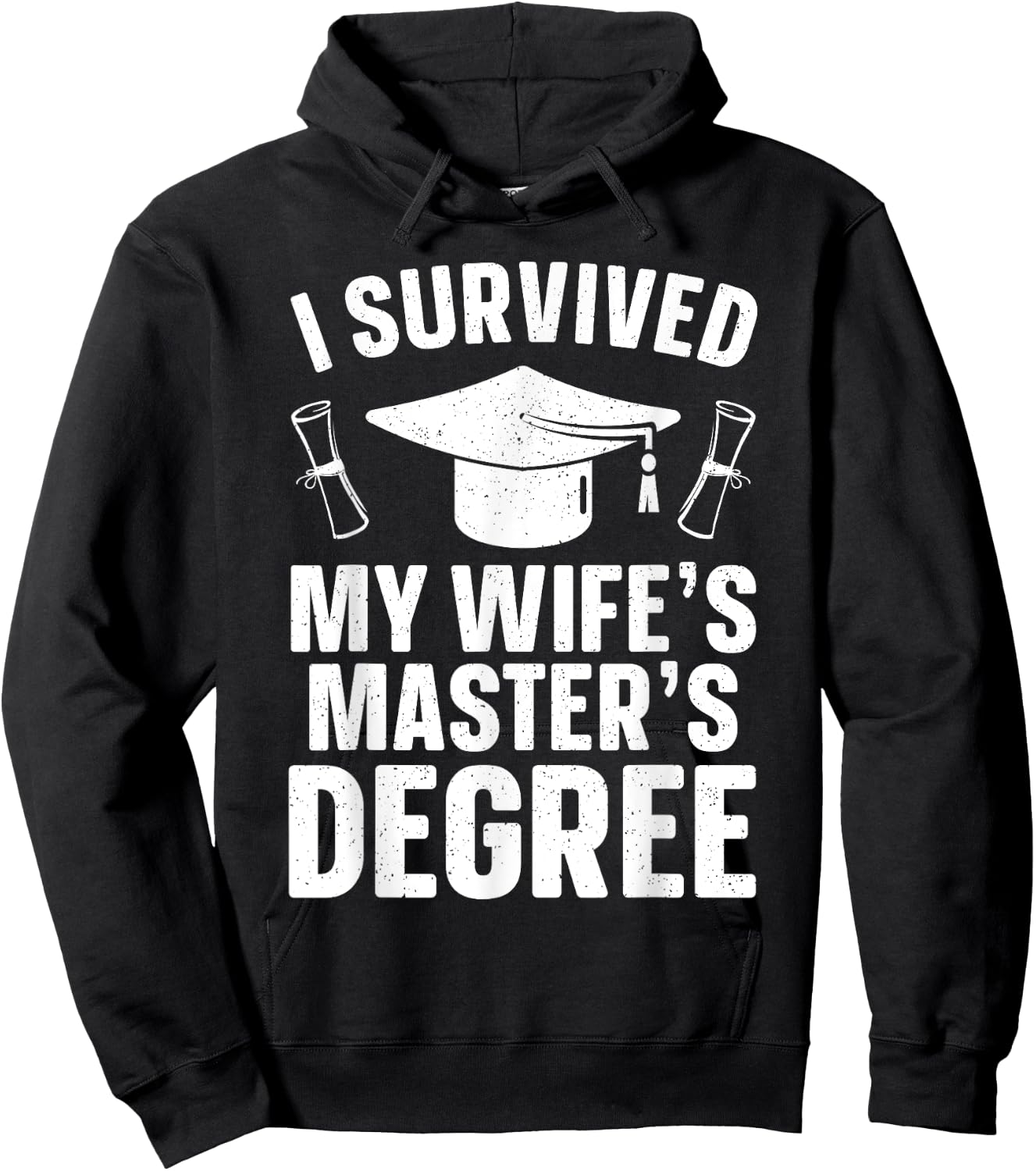 Masters Degree Graduation Art Husband Masters Degree Hoodie - Hoodie | Black