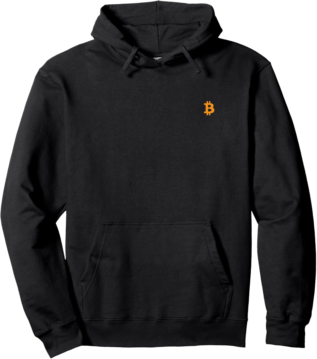 Bitcoin Logo Symbol Normal Classic Subtle Restrained , black Hoodie - Hoodie | Black