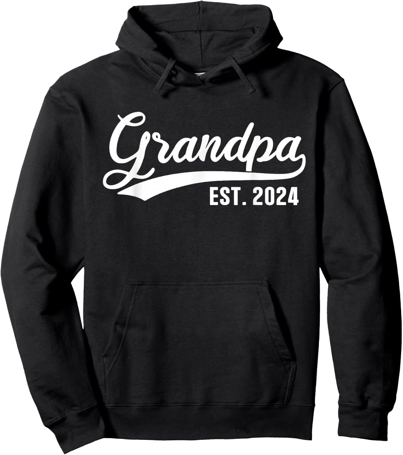 Grandpa 2024 Retro Grandpa Est 2024 Hoodie - Hoodie | Black