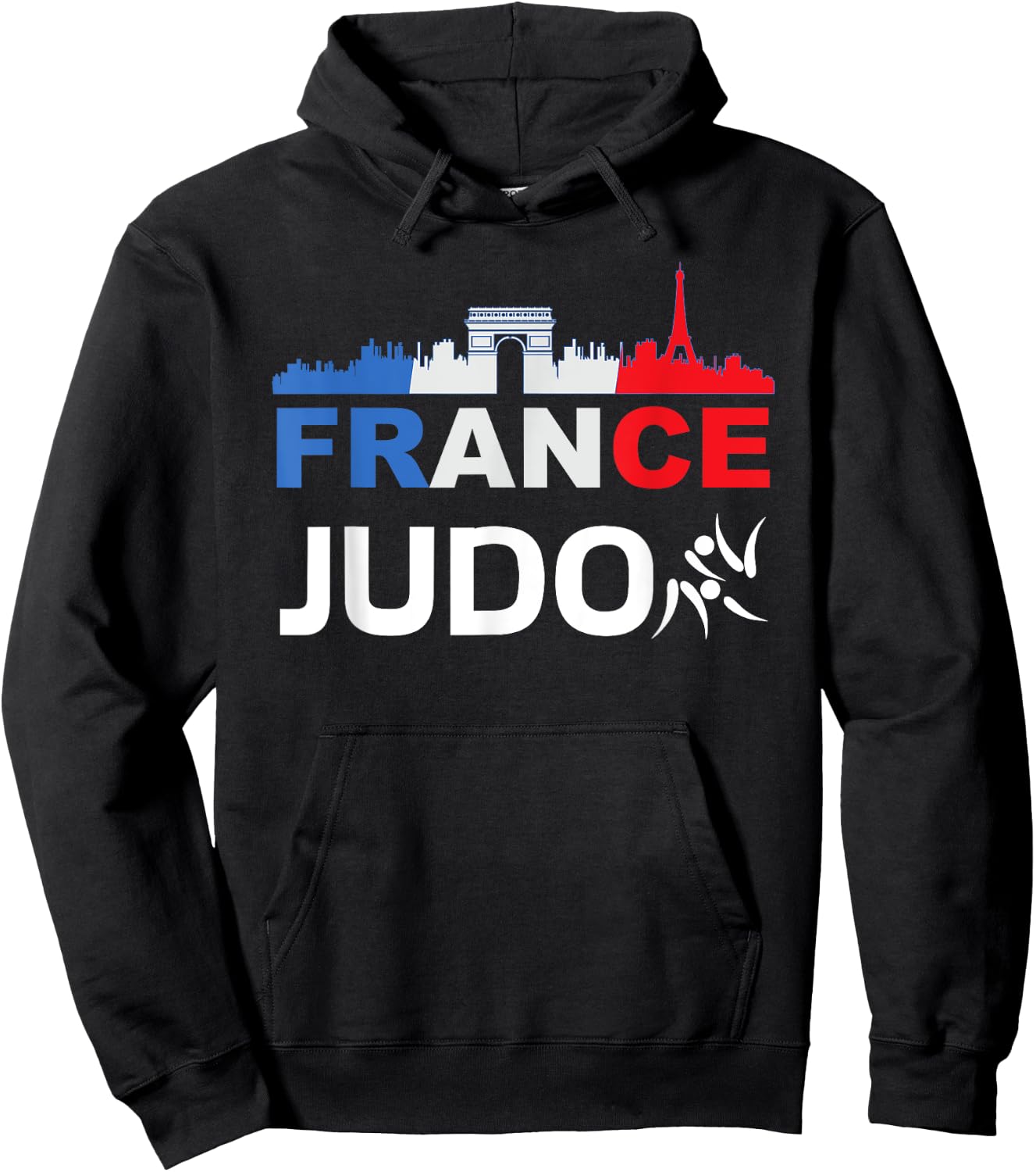 France Flag Judo Gift Jersey Judo France , Black, S Hoodie - Hoodie | Black
