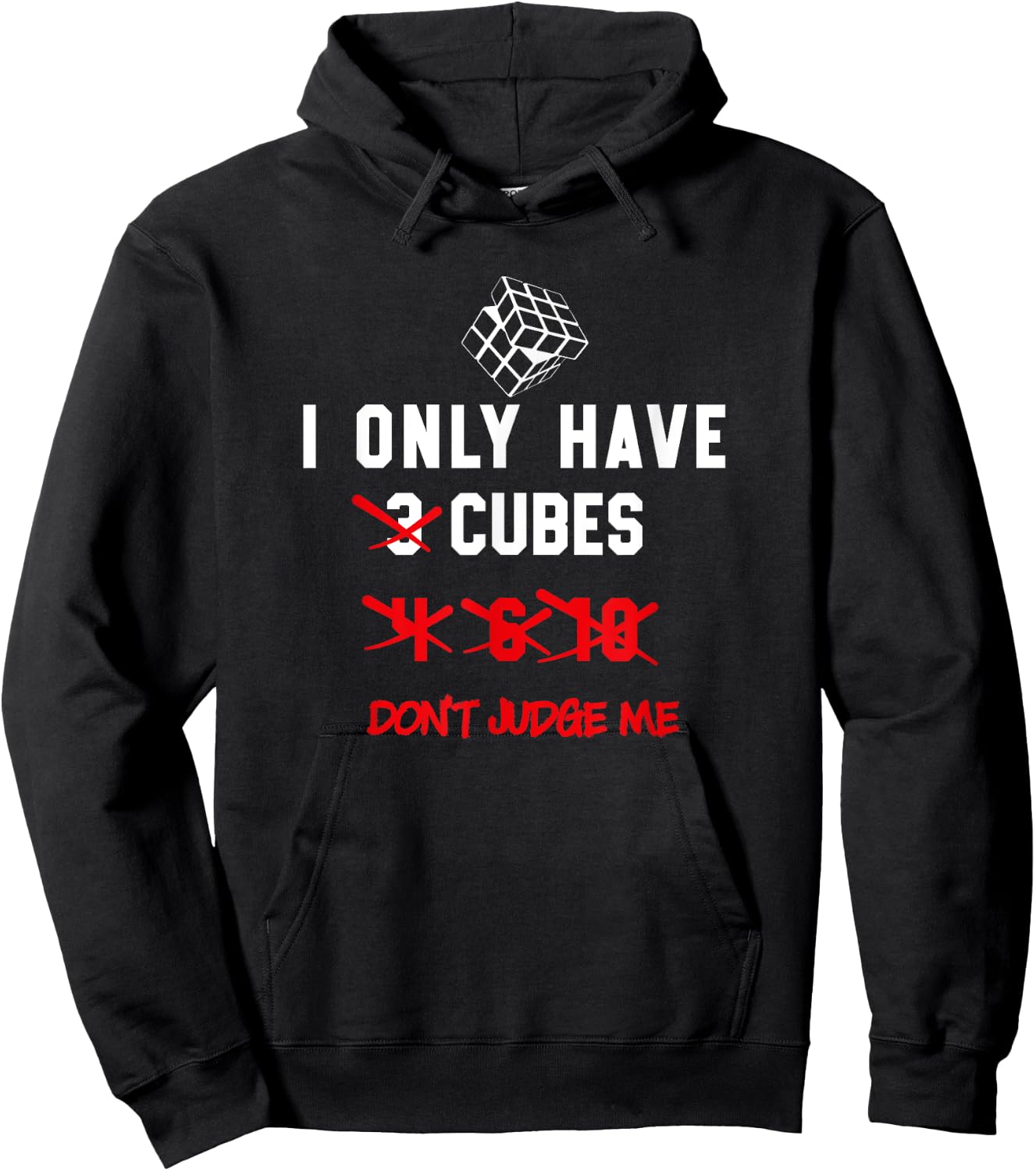I Only Want Puzzle Cube Funny Speed Cubing Youth Math Hoodie - Hoodie | Black
