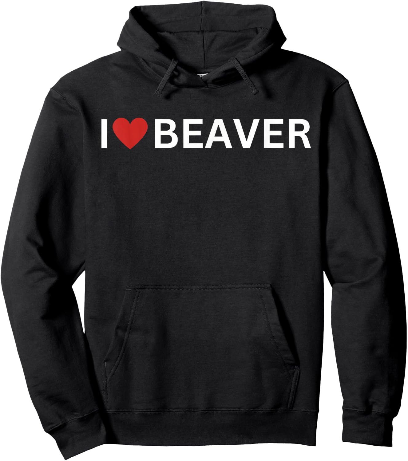 I Love Beaver I Heart Beaver Animal Lover Pet Cute Hoodie - Hoodie | Black