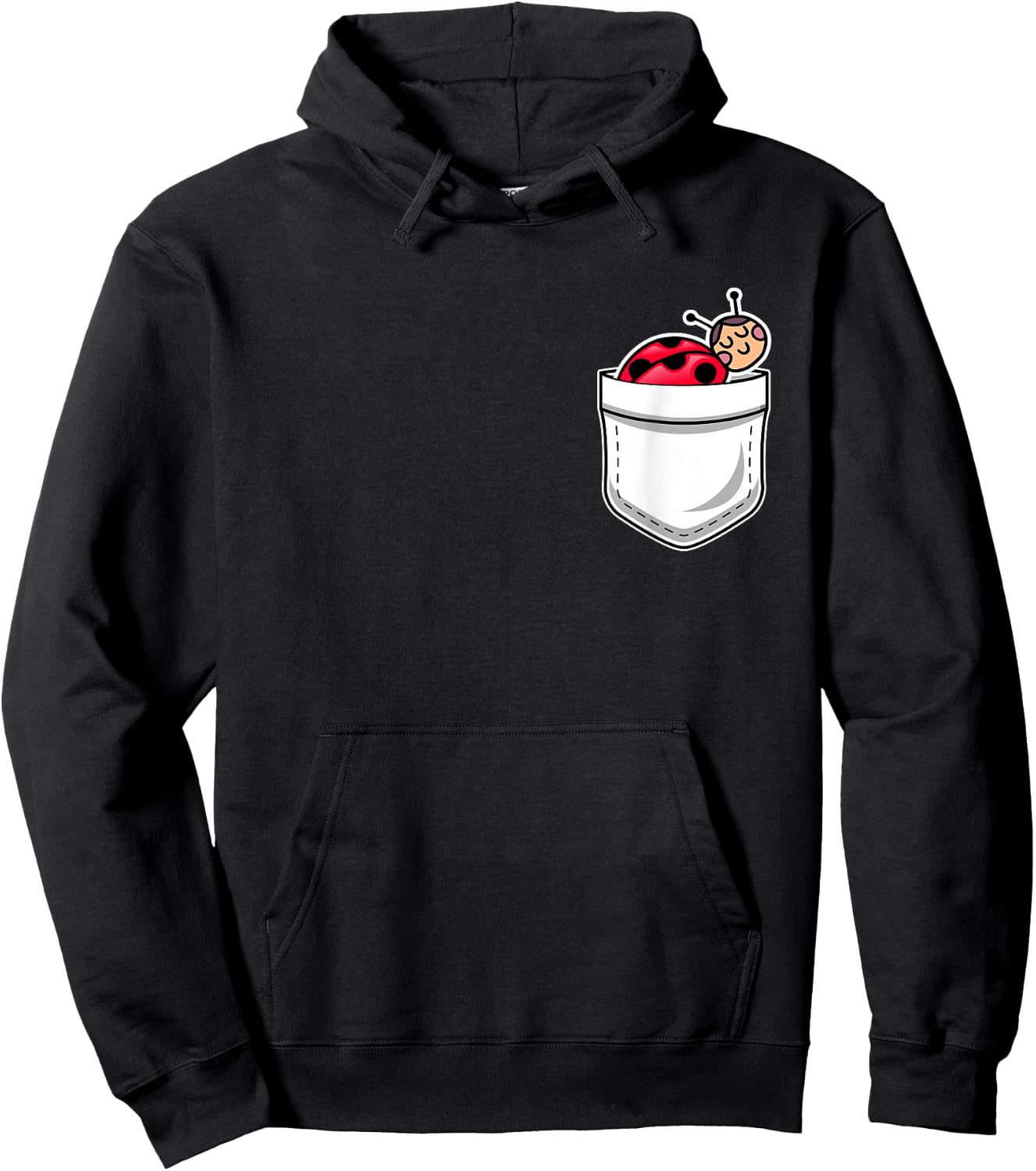 Ladybug in the Pocket - Ladybug Insect Lover Entomologist Hoodie - Hoodie | Black
