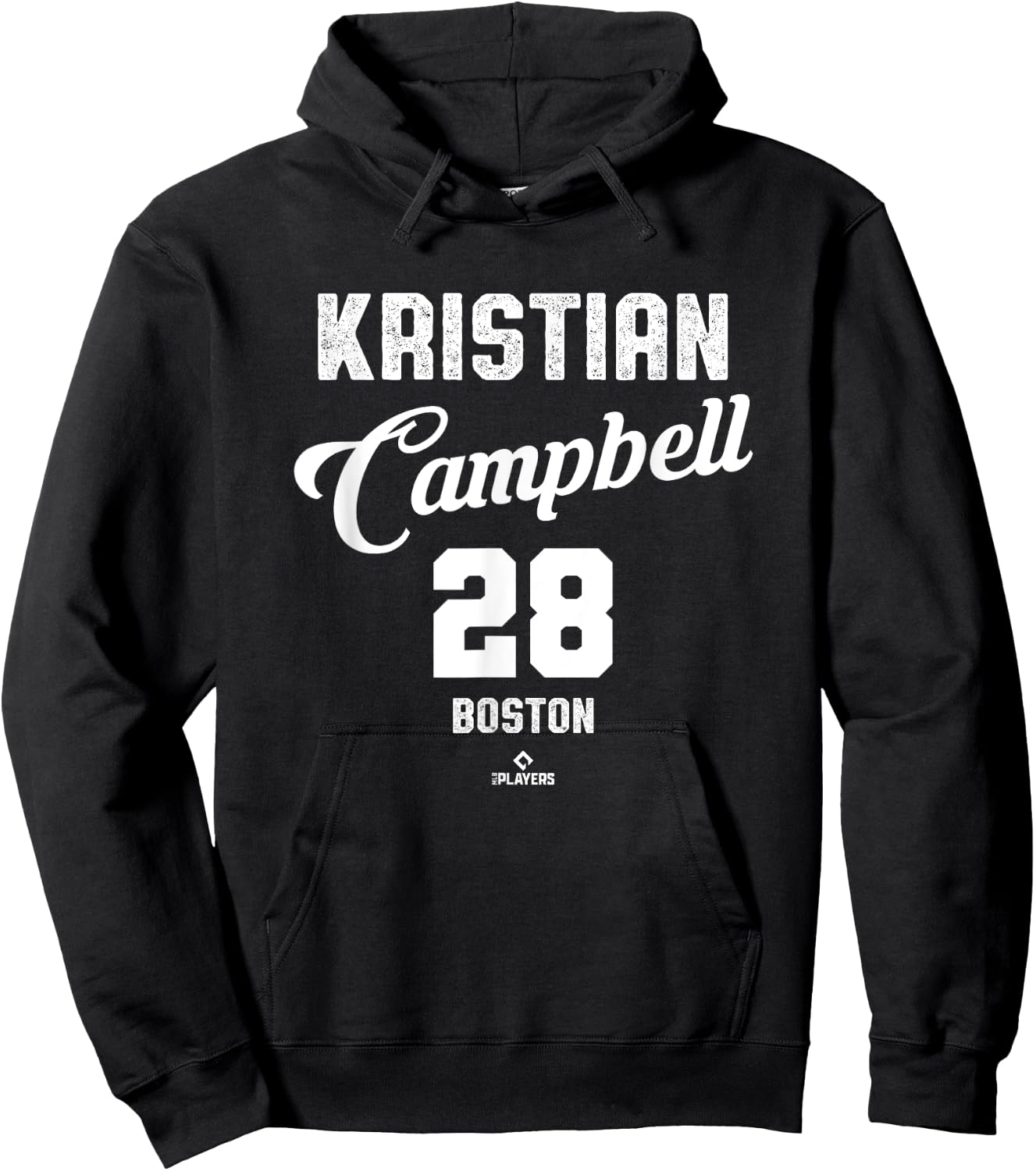 Kristian Campbell 28 Boston Baseball Vintage MLBPA Hoodie - Hoodie | Black