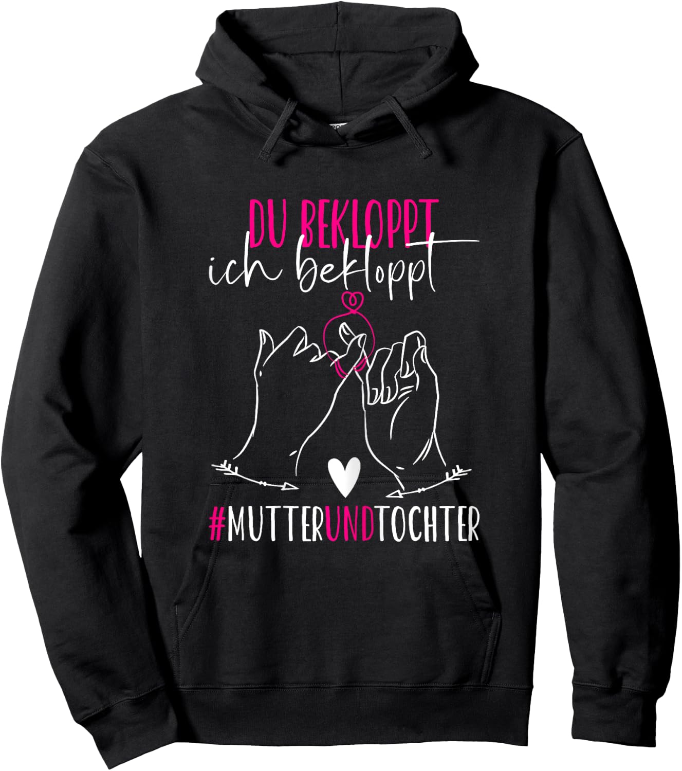 Partner look Mother Daughter Family Mum Daughter Outfit , black, s Hoodie - Hoodie | Black