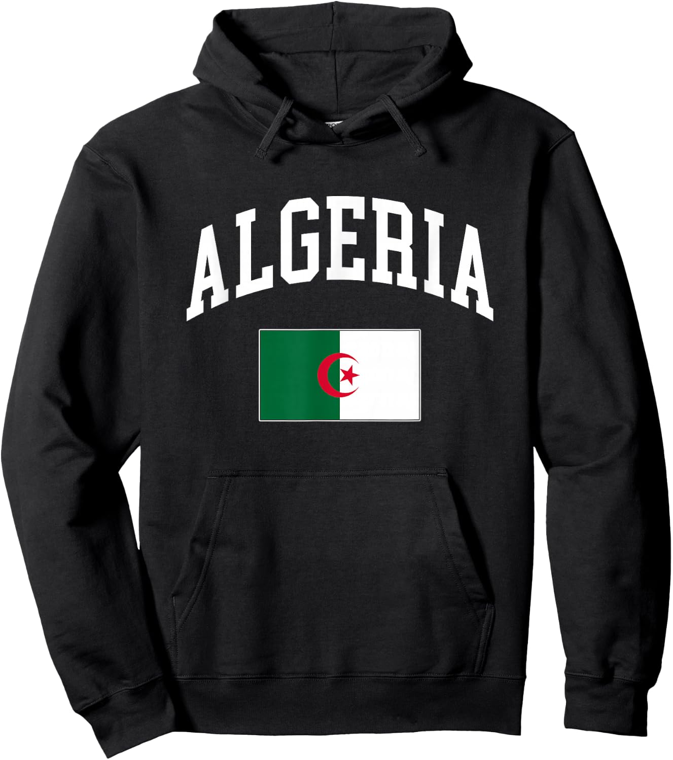 Algeria Algerian Flag Retro Vintage Classic Graphic Hoodie - Hoodie | Black