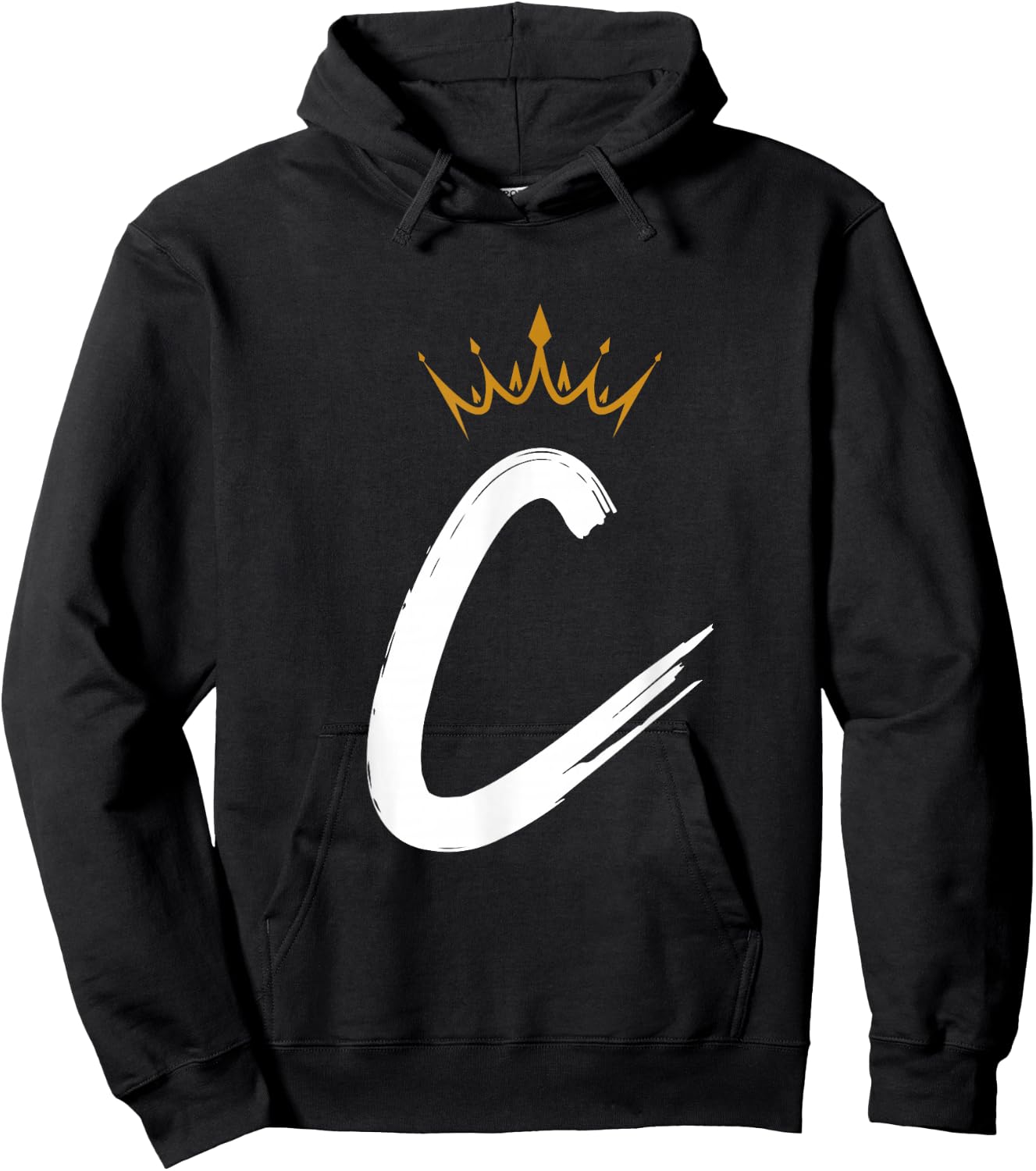 Queen King Letter C - Favorite Letter With Crown Alphabet Hoodie - Hoodie | Black