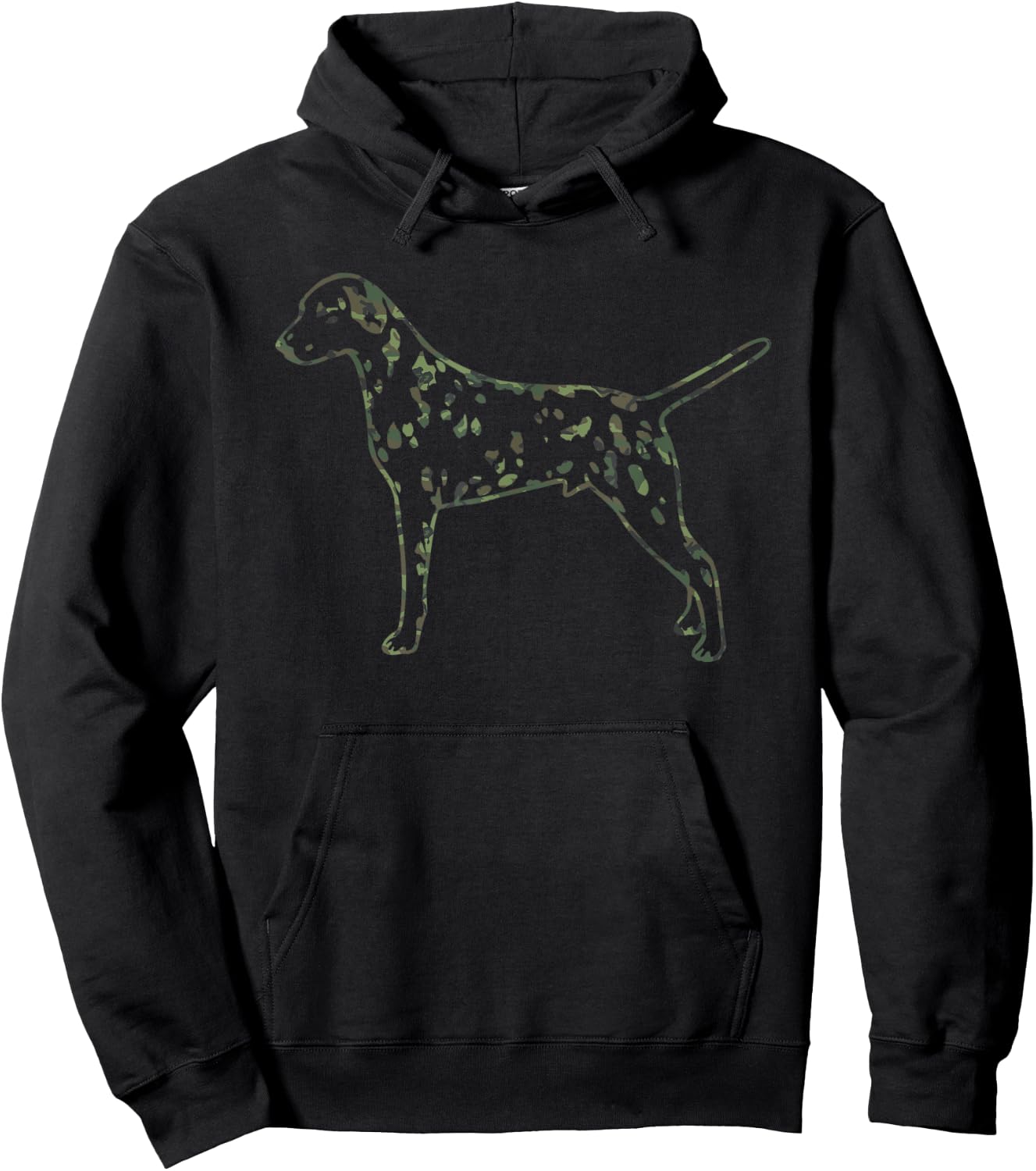 Military Dalmatian Camo Print US Dog Pup Veteran Men Gift Hoodie - Hoodie | Black