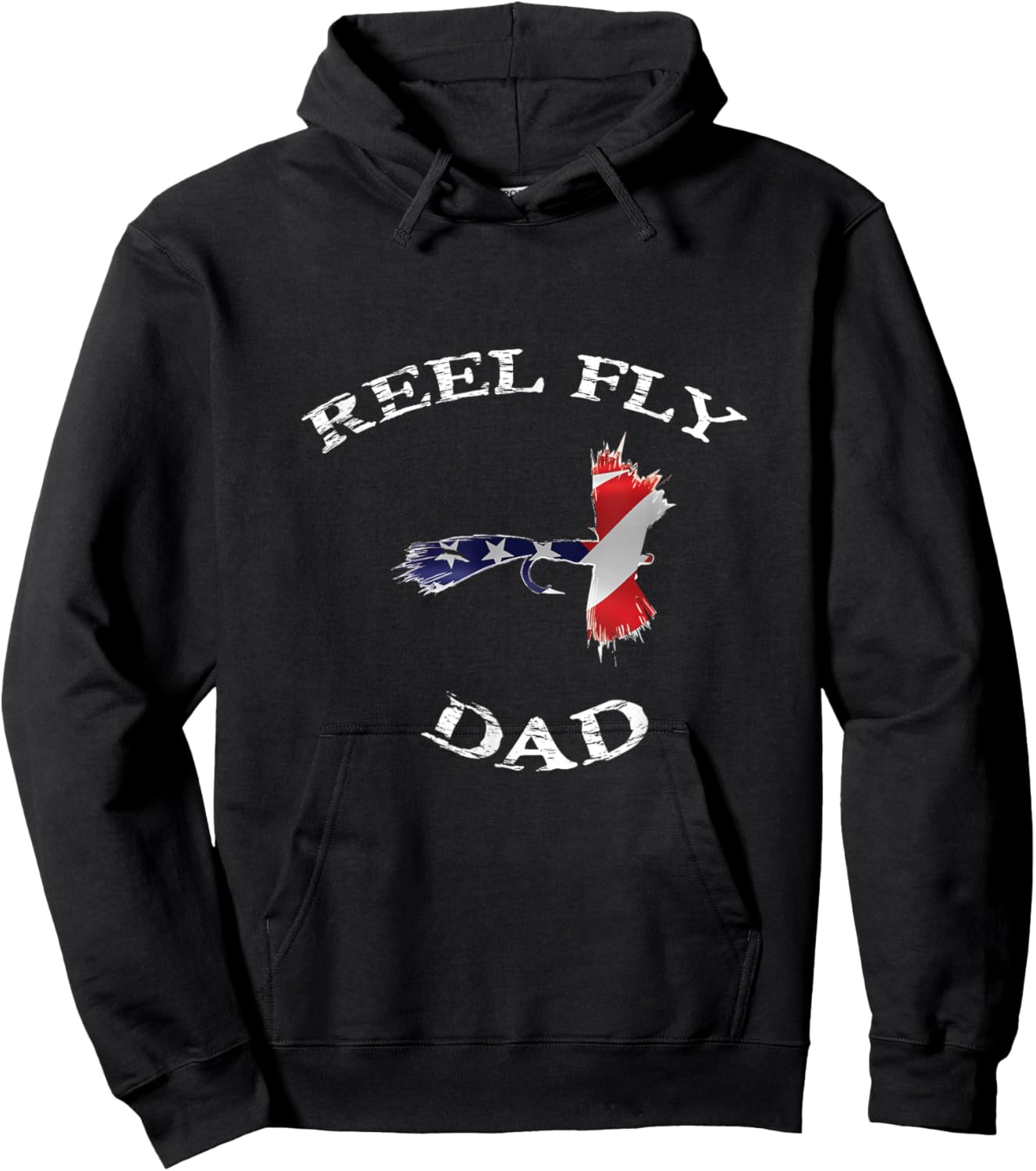 Reel Fly Dad Father's Day Fly Fishing Hoodie - Hoodie | Black