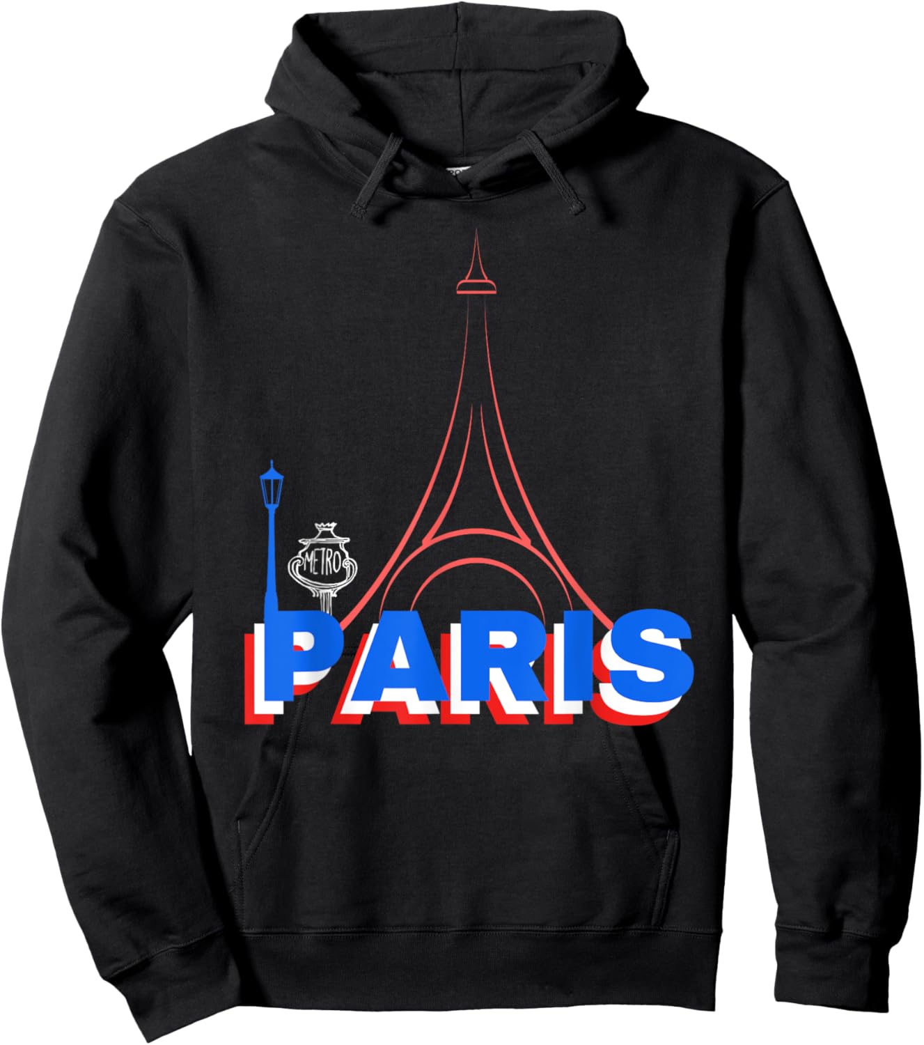 Paris Paris Eiffel Tower Souvenirs de Paris , Black, S Hoodie - Hoodie | Black