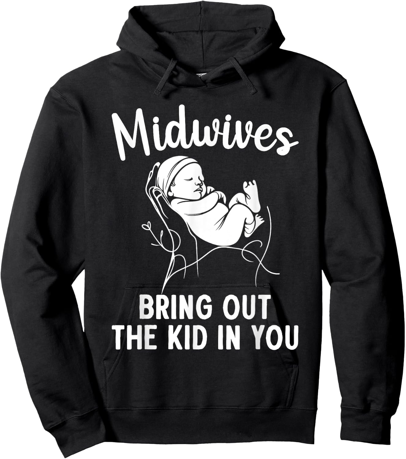 Midwife Art Mother Midwifery Childbirth Midwife Hoodie - Hoodie | Black