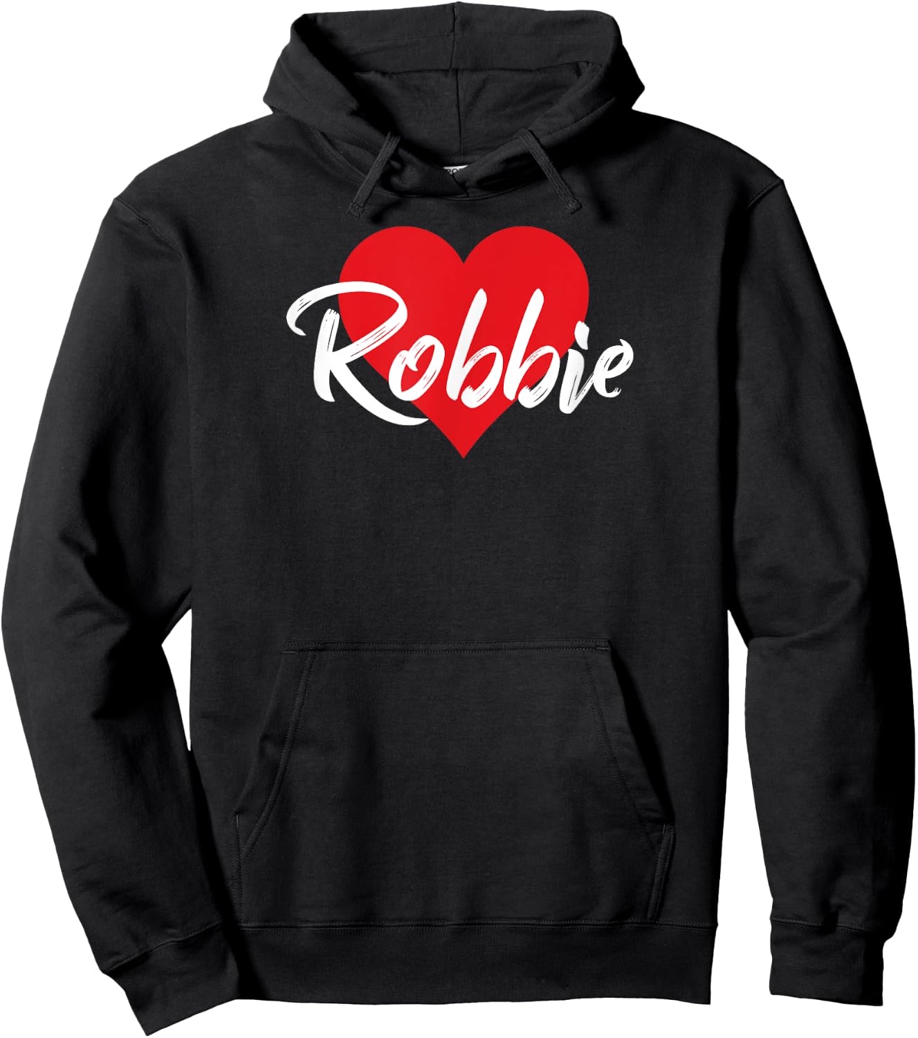 mit Aufschrift I Love Robbie, mit Herz Hoodie - Hoodie | Black