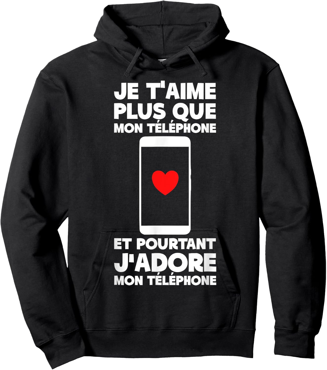 Funny Phone Gift Funny Teen Boyfriend Girlfriend Love , Black, S Hoodie - Hoodie | Black